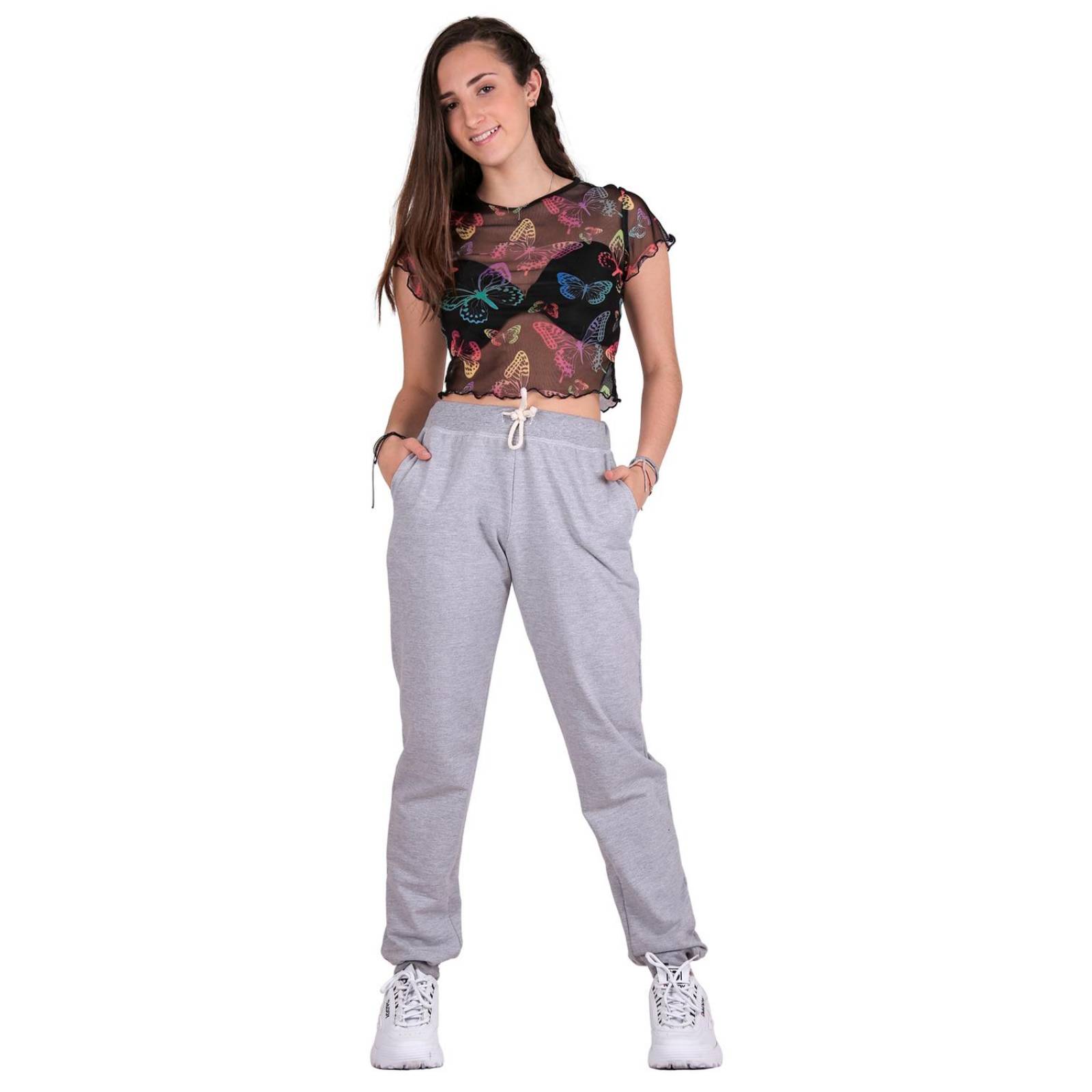 Pants Mujer Deportivo Jogger Gris Optima 56504203 