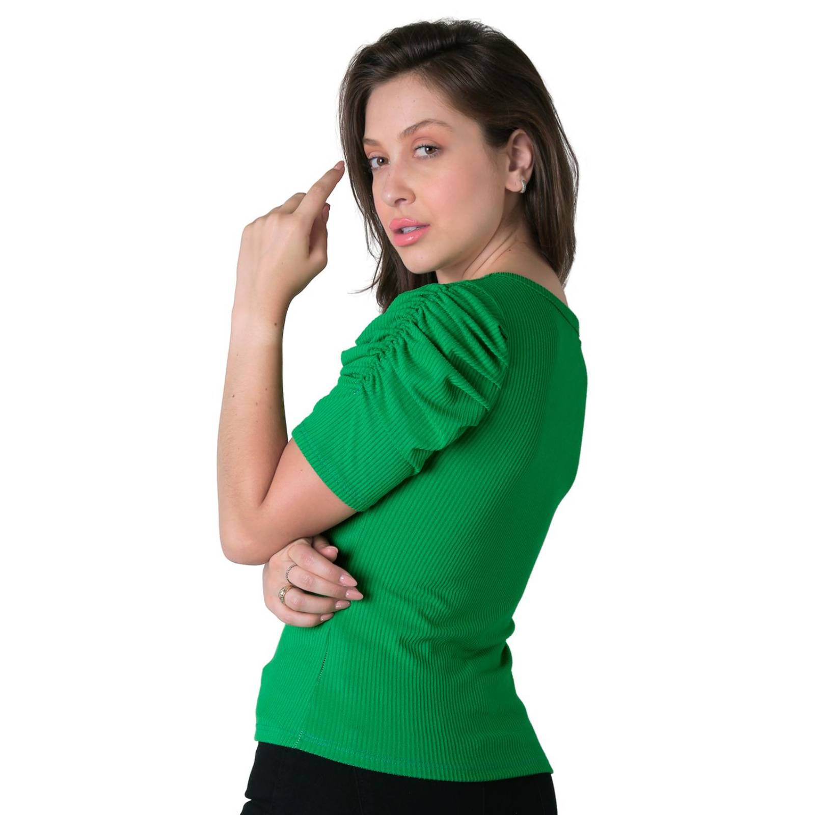 Playera Mujer Moda Camiseta Verde Stfashion 50004643