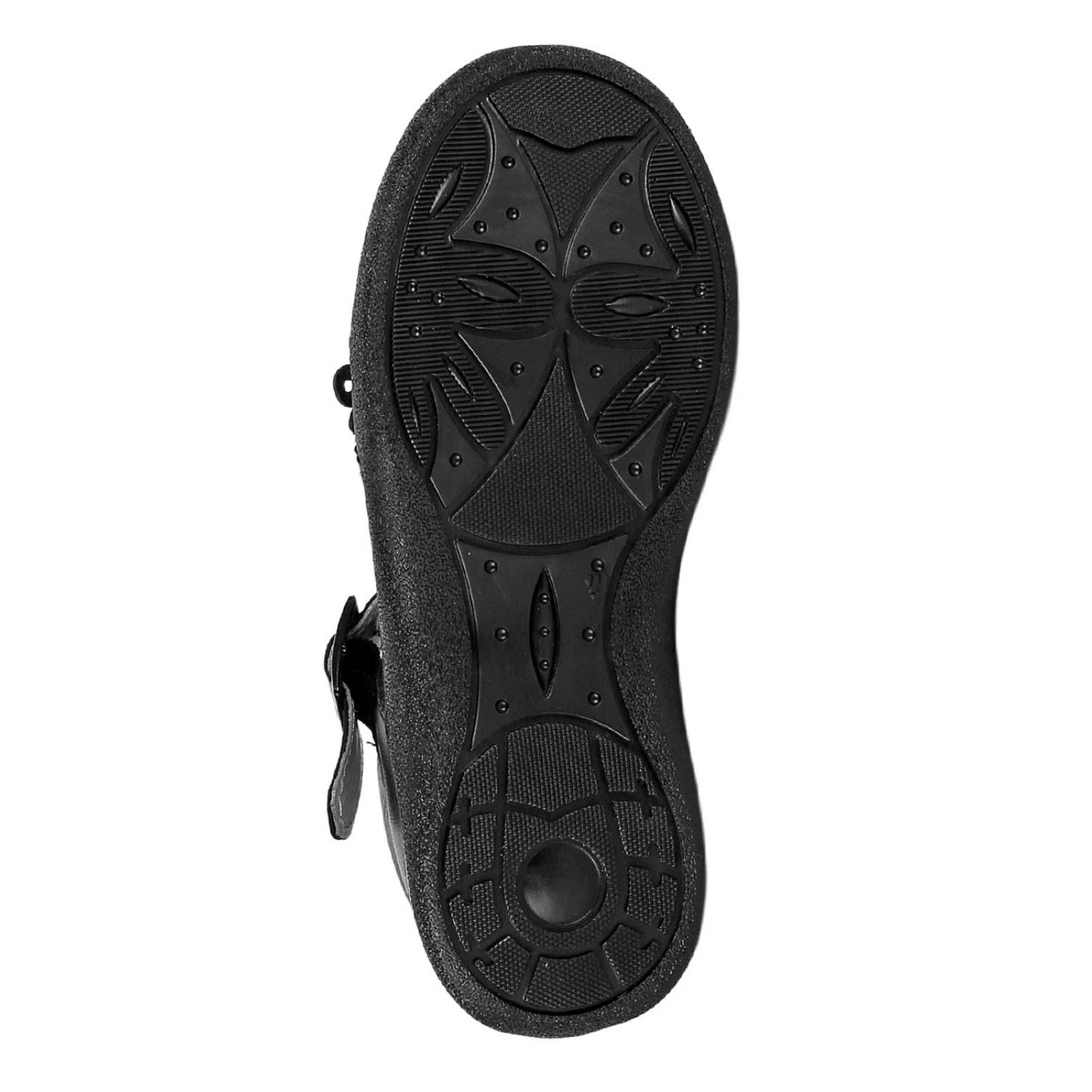Zapato Niña Escolar Negro Piel Chicle Fresa 18803802 