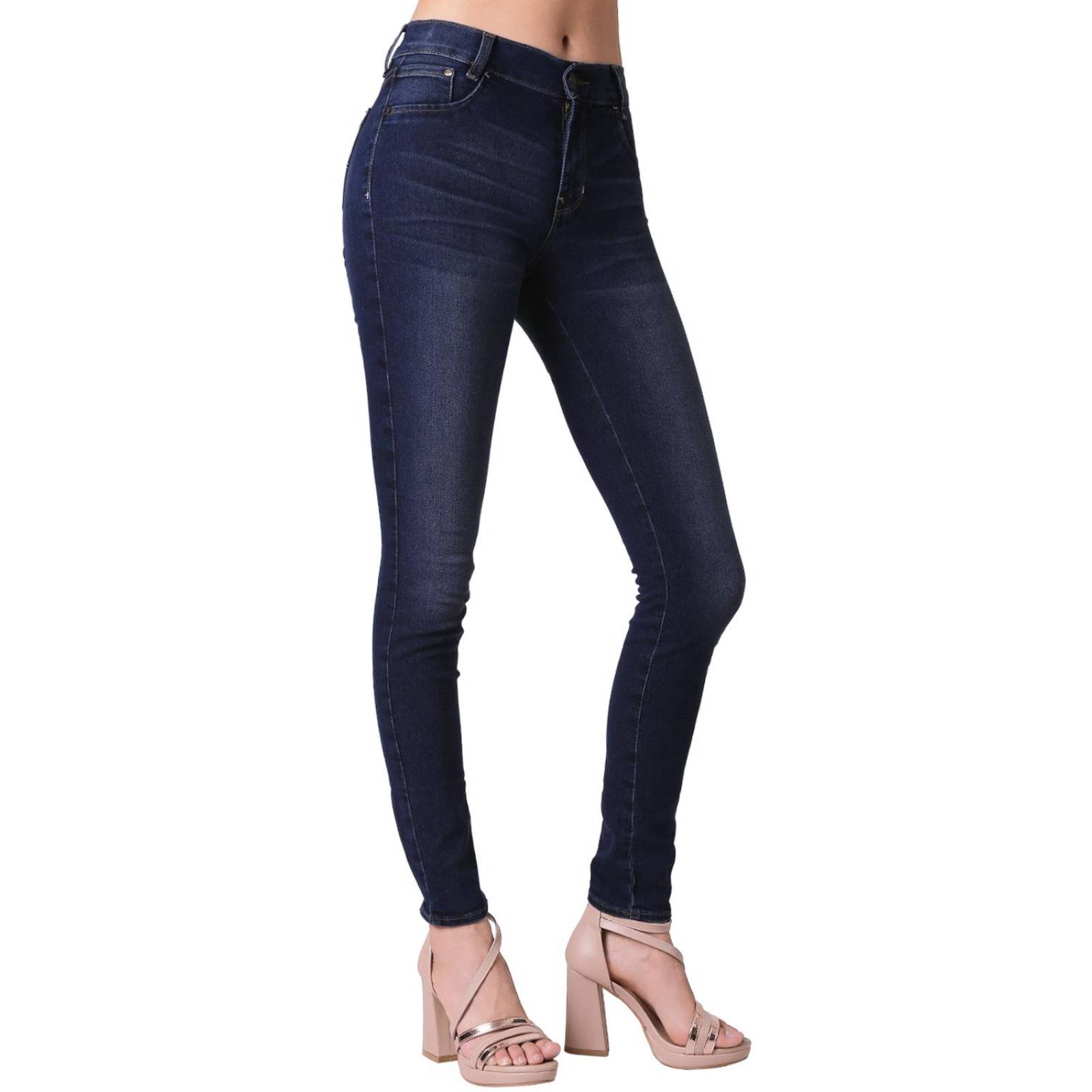 Jeans Basico Skinny Mujer Negro Oggi Carol 59104640 