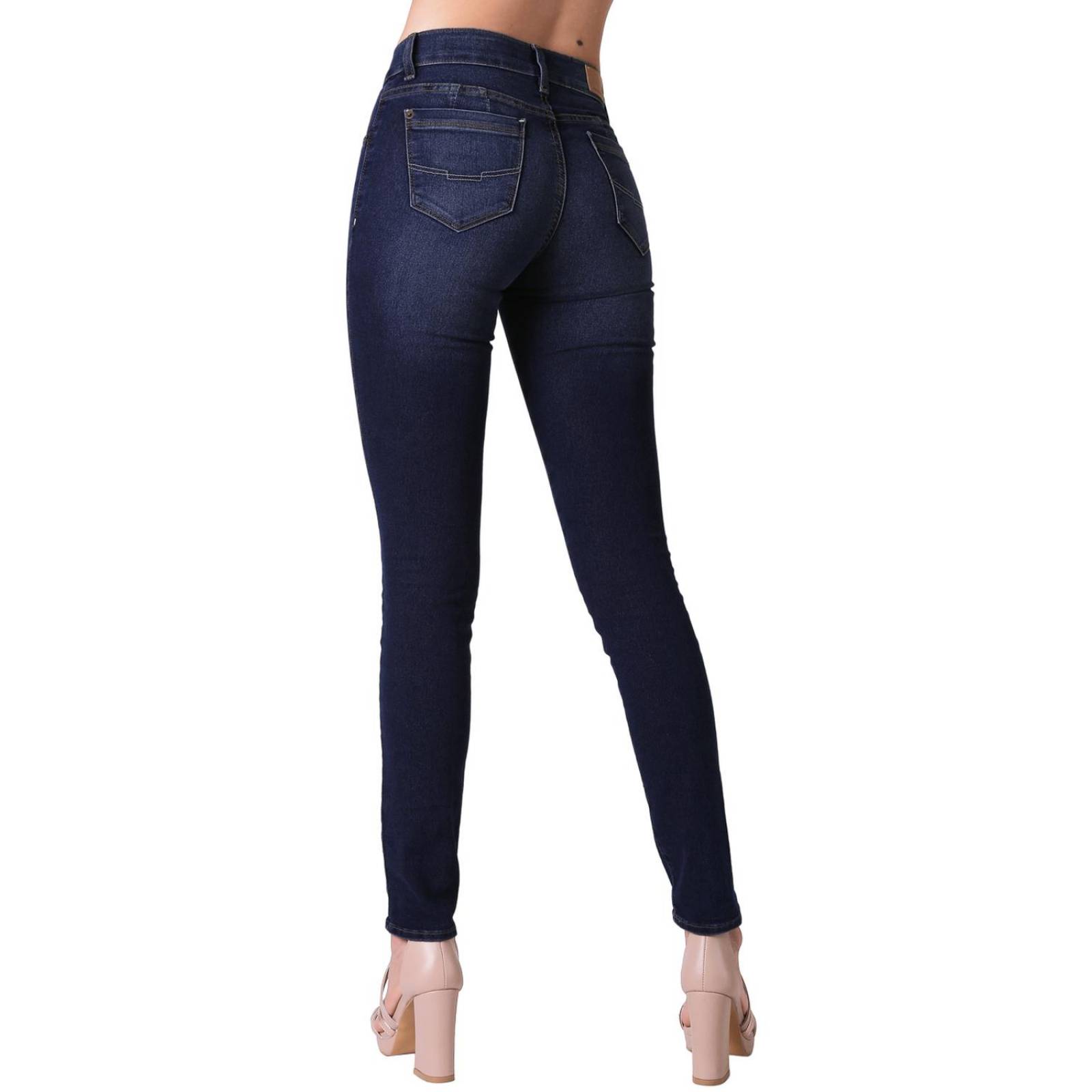 Jeans Basico Skinny Mujer Negro Oggi Carol 59104640 