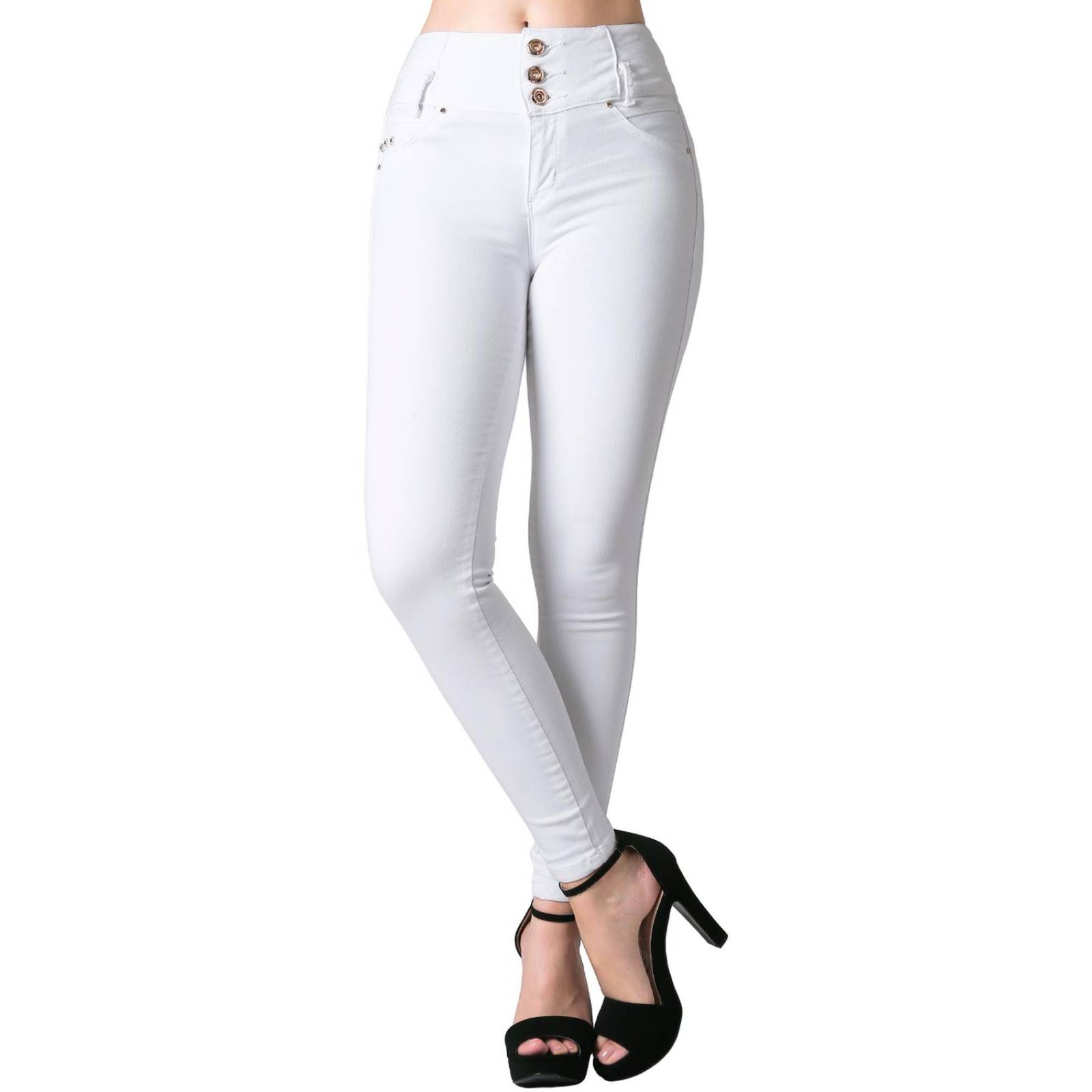 Jeans Moda Skinny Mujer Blanco Fergino 52904610 