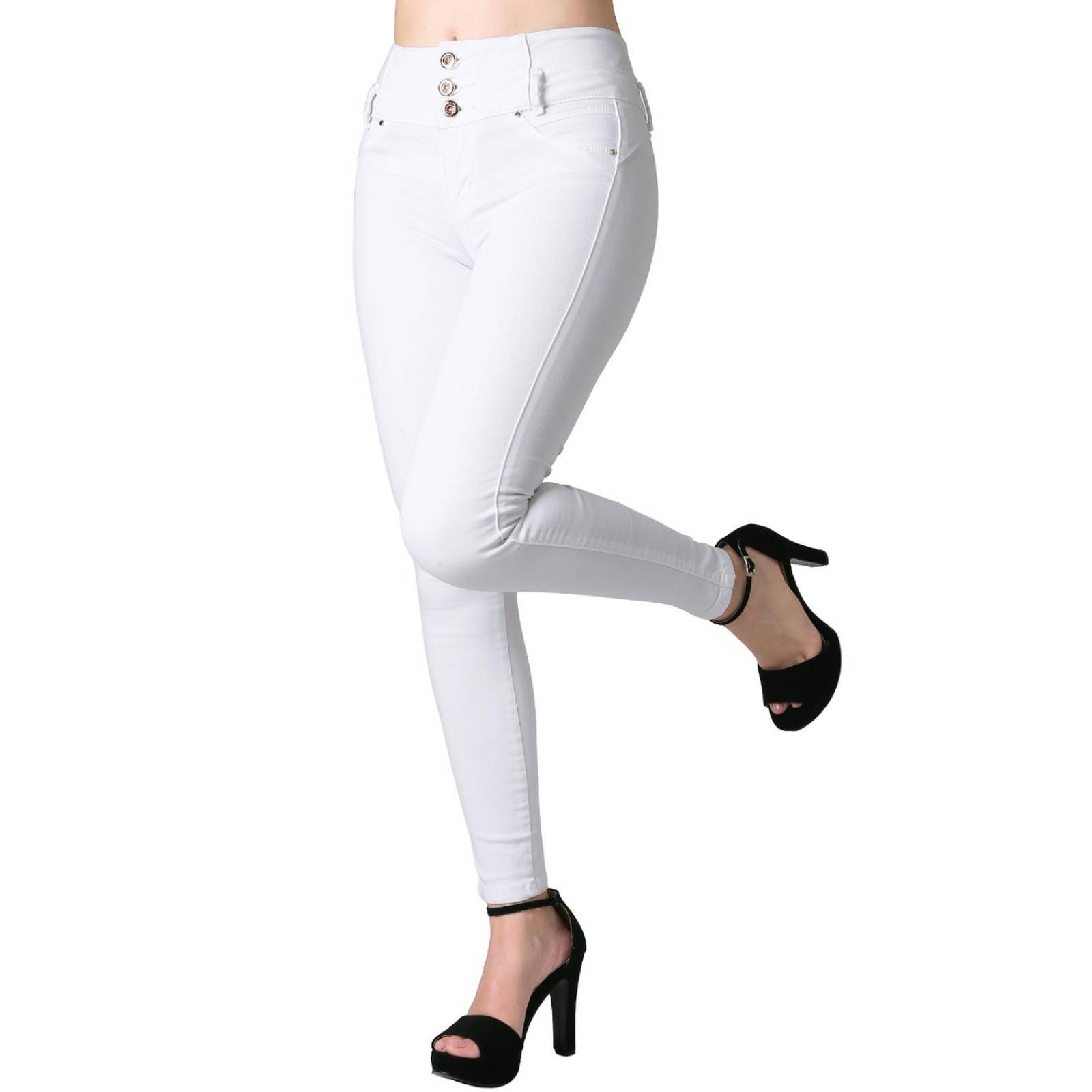 Jeans Moda Skinny Mujer Blanco Fergino 52904610 