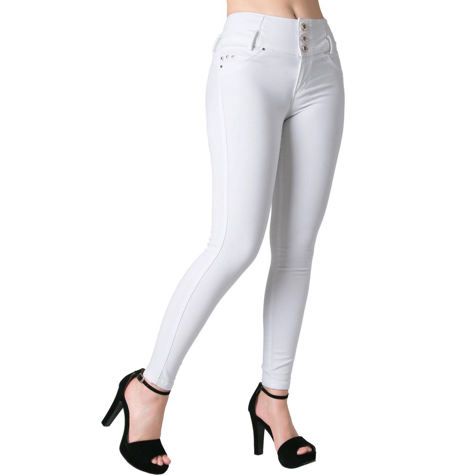 Jeans Moda Skinny Mujer Blanco Fergino 52904610 