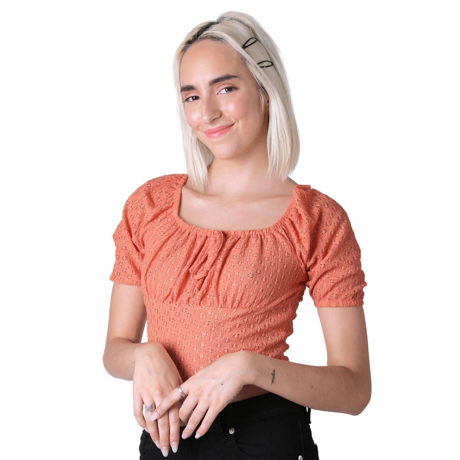 Blusa Mujer Naranja Stfashion 64104647 