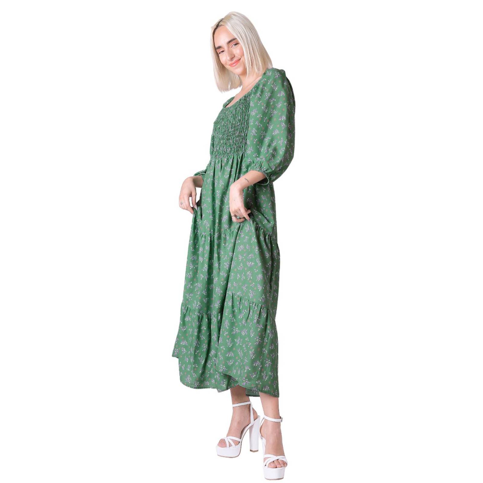 Vestido Mujer Casual Verde Stfashion 64104728 