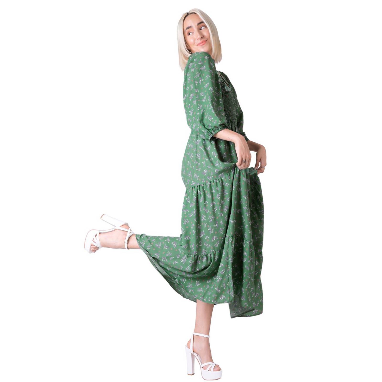 Vestido Mujer Casual Verde Stfashion 64104728 