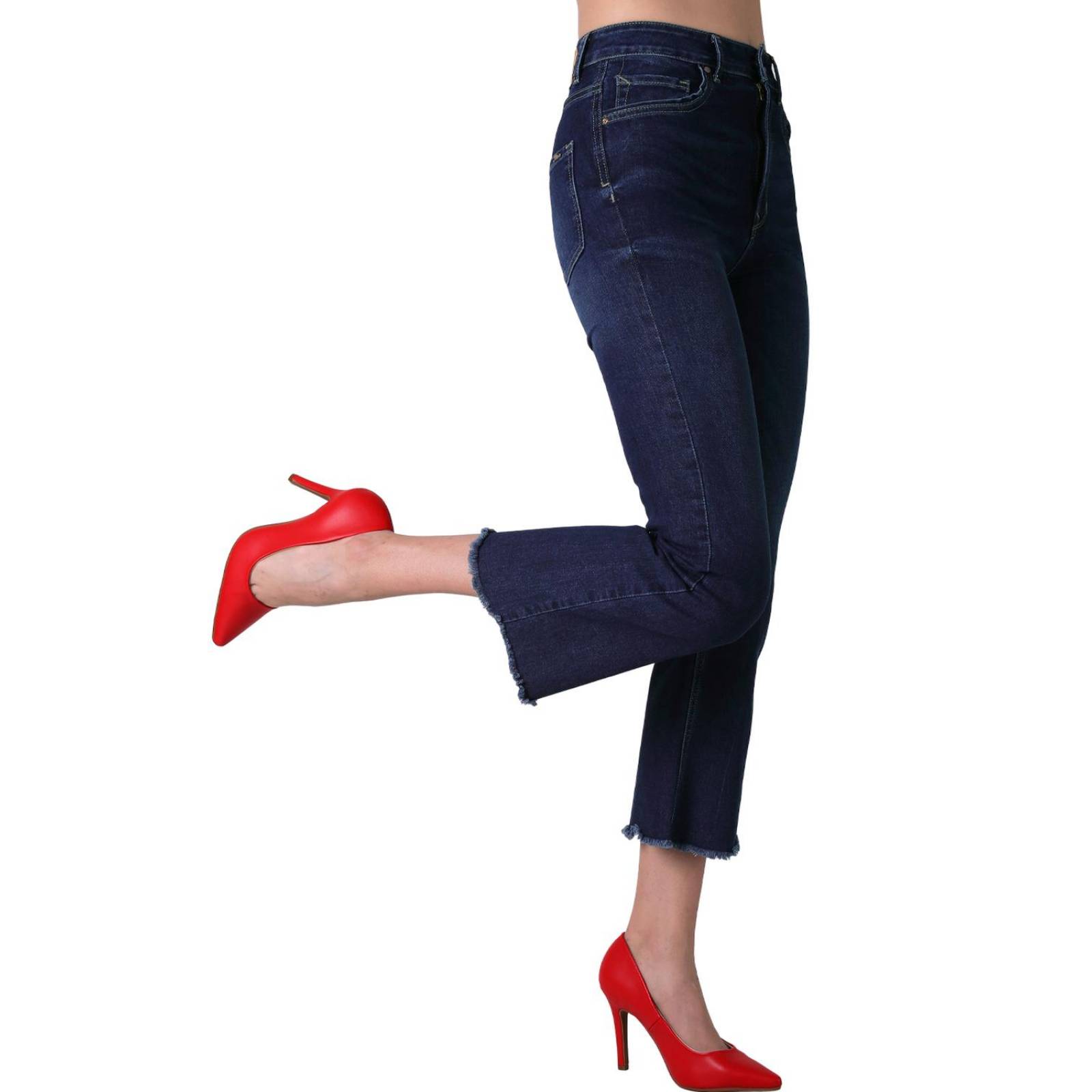 Jeans Moda Acampanado Mujer Azul Furor 62106441 