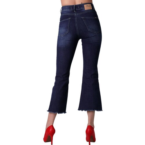 Jeans Moda Acampanado Mujer Azul Furor 62106441 