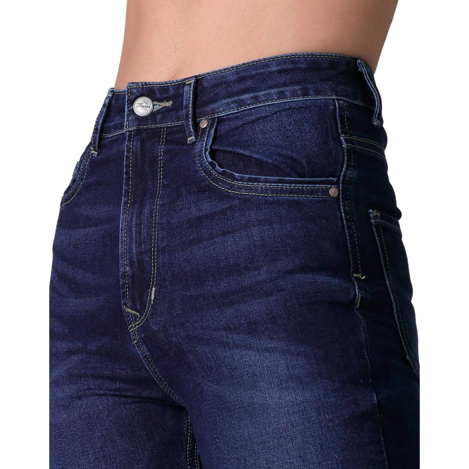 Jeans Moda Acampanado Mujer Azul Furor 62106441 