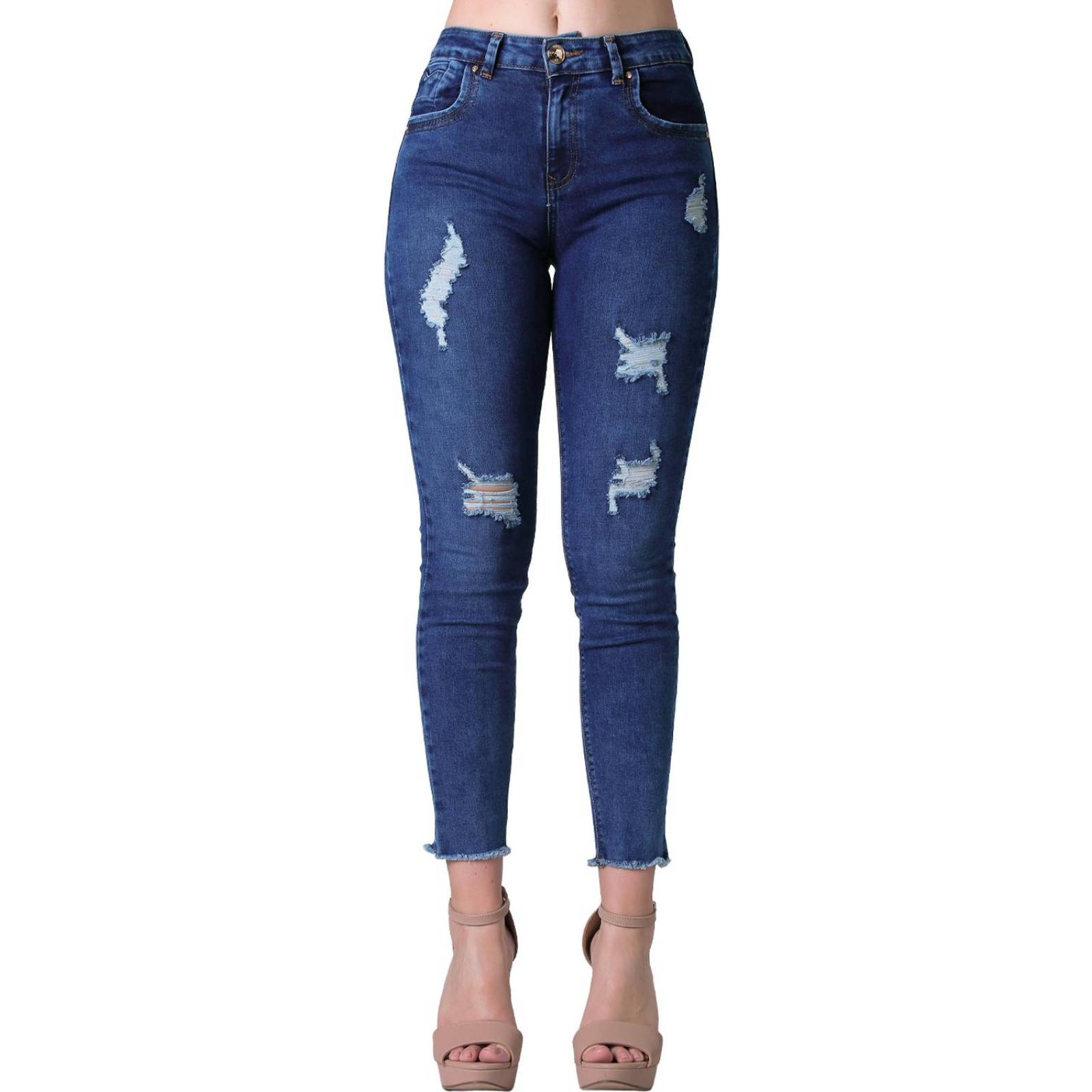 Mezclilla Jeans Furor Dama Jeans Mujer Moda Skinny Azul Furor 62106438