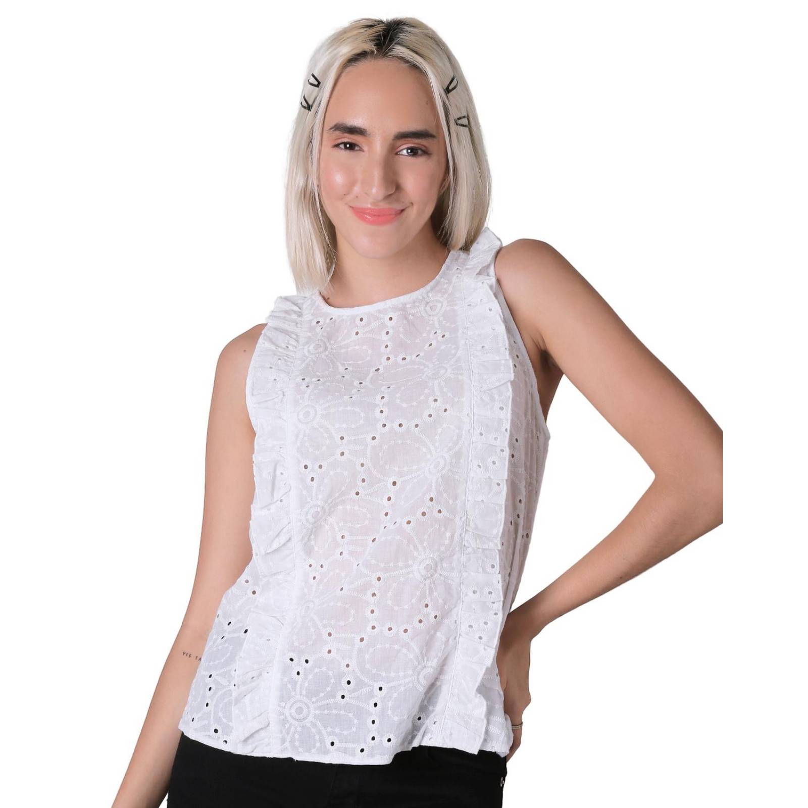 Blusa Mujer Blanco Stfashion 64104671 .