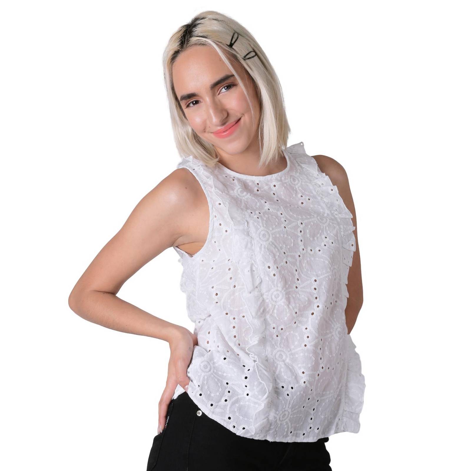 Blusa Mujer Blanco Stfashion 64104671 .