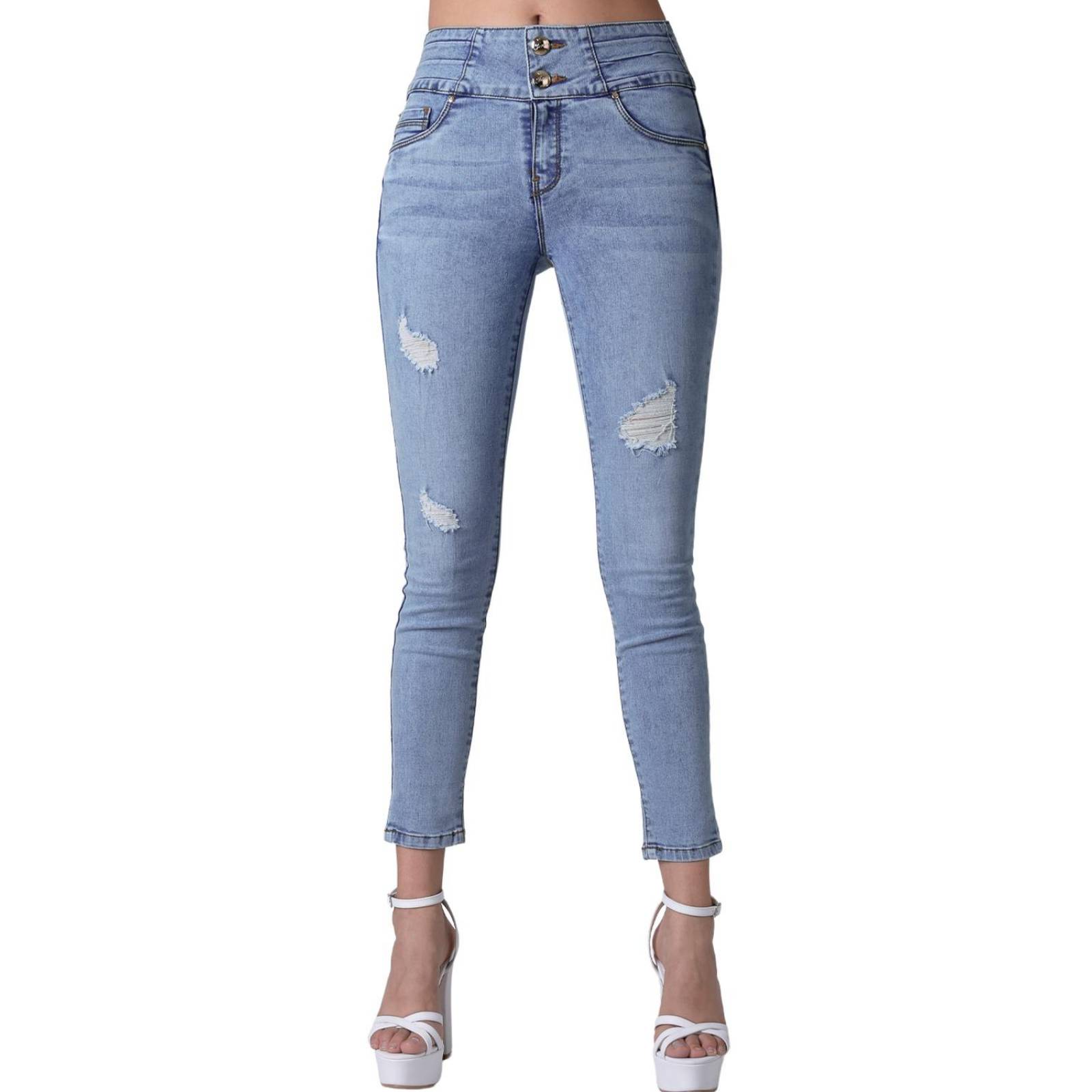 Jeans Mujer Moda Skinny Azul Furor 62106614 