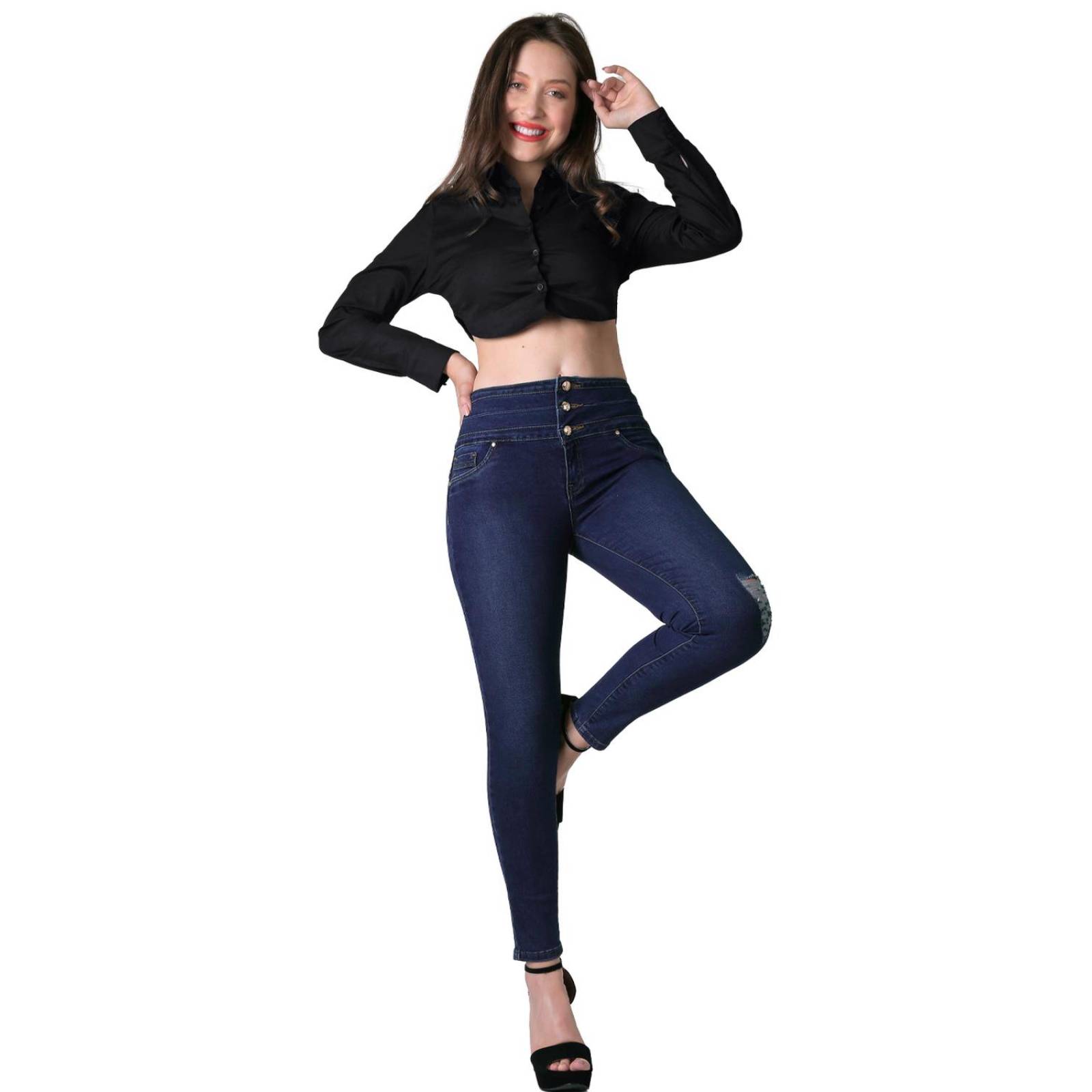 Jeans Mujer Moda Skinny Azul Furor 62106616 