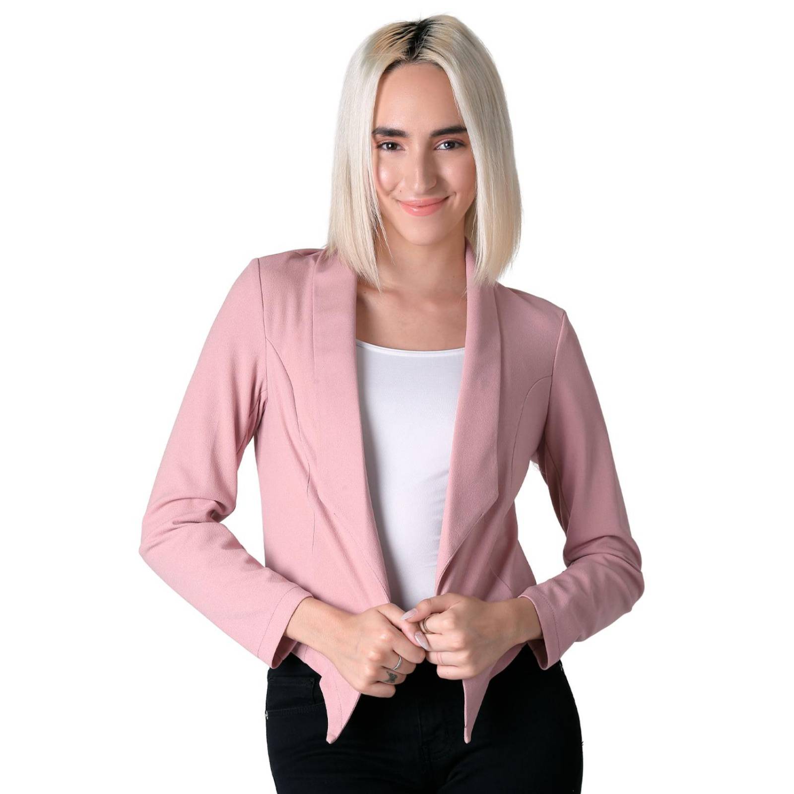 Saco Blazer Mujer Rosa Stfashion 64104751 