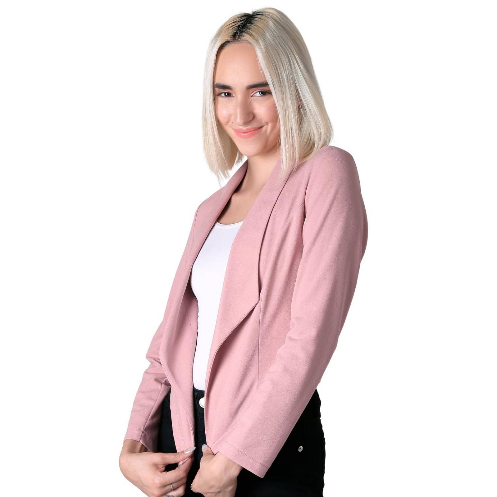 Saco Blazer Mujer Rosa Stfashion 64104751 
