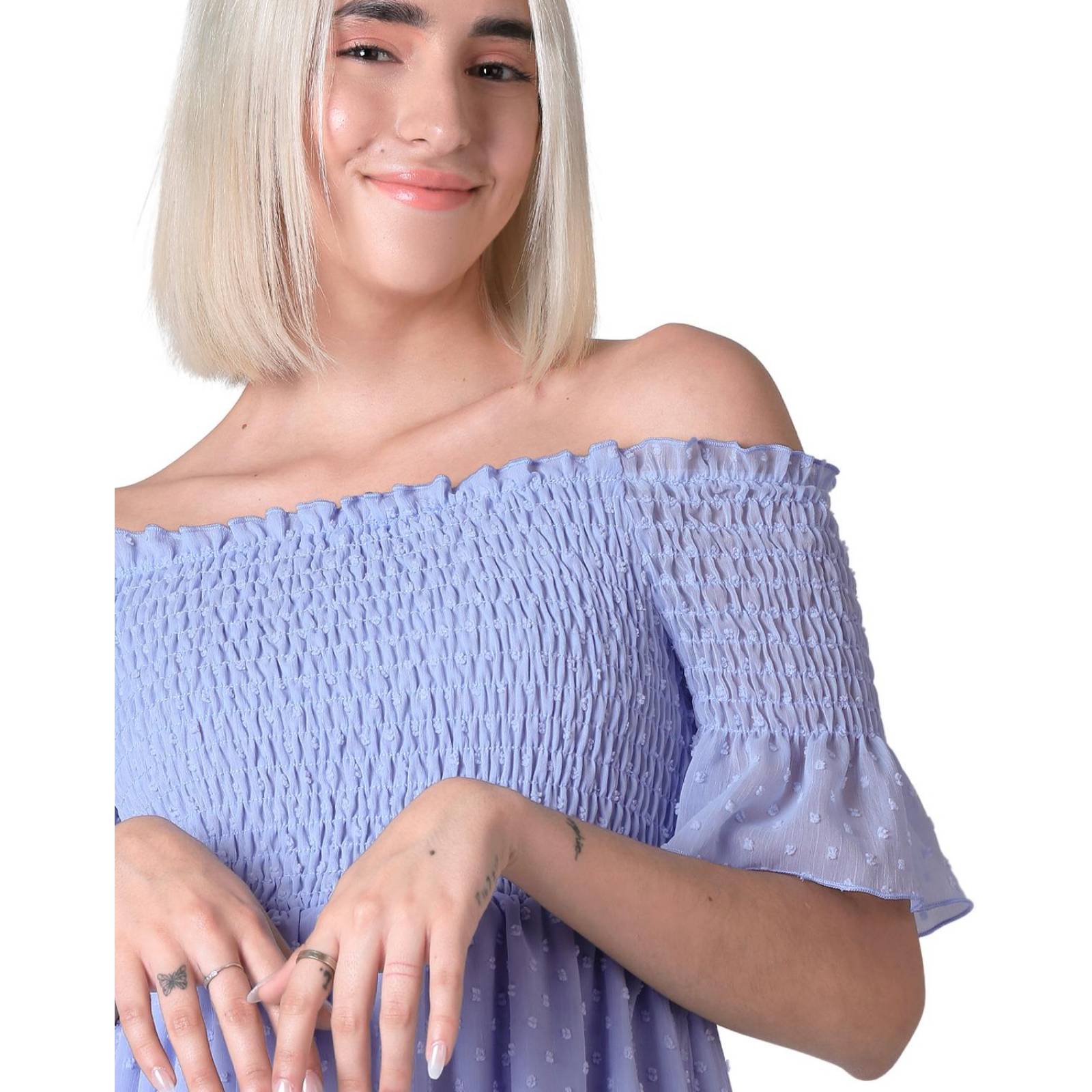 Vestido Casual Mujer Azul Stfashion 64104774 