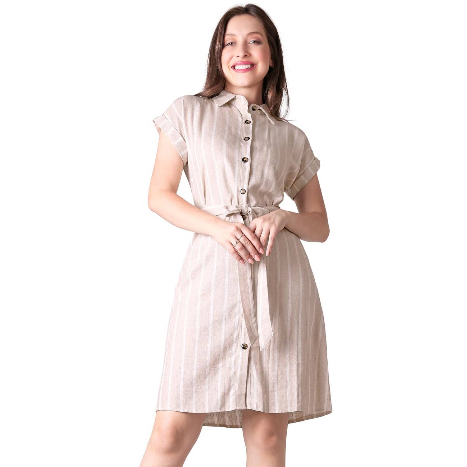 Vestido Casual Mujer Beige Stfashion 64104773 