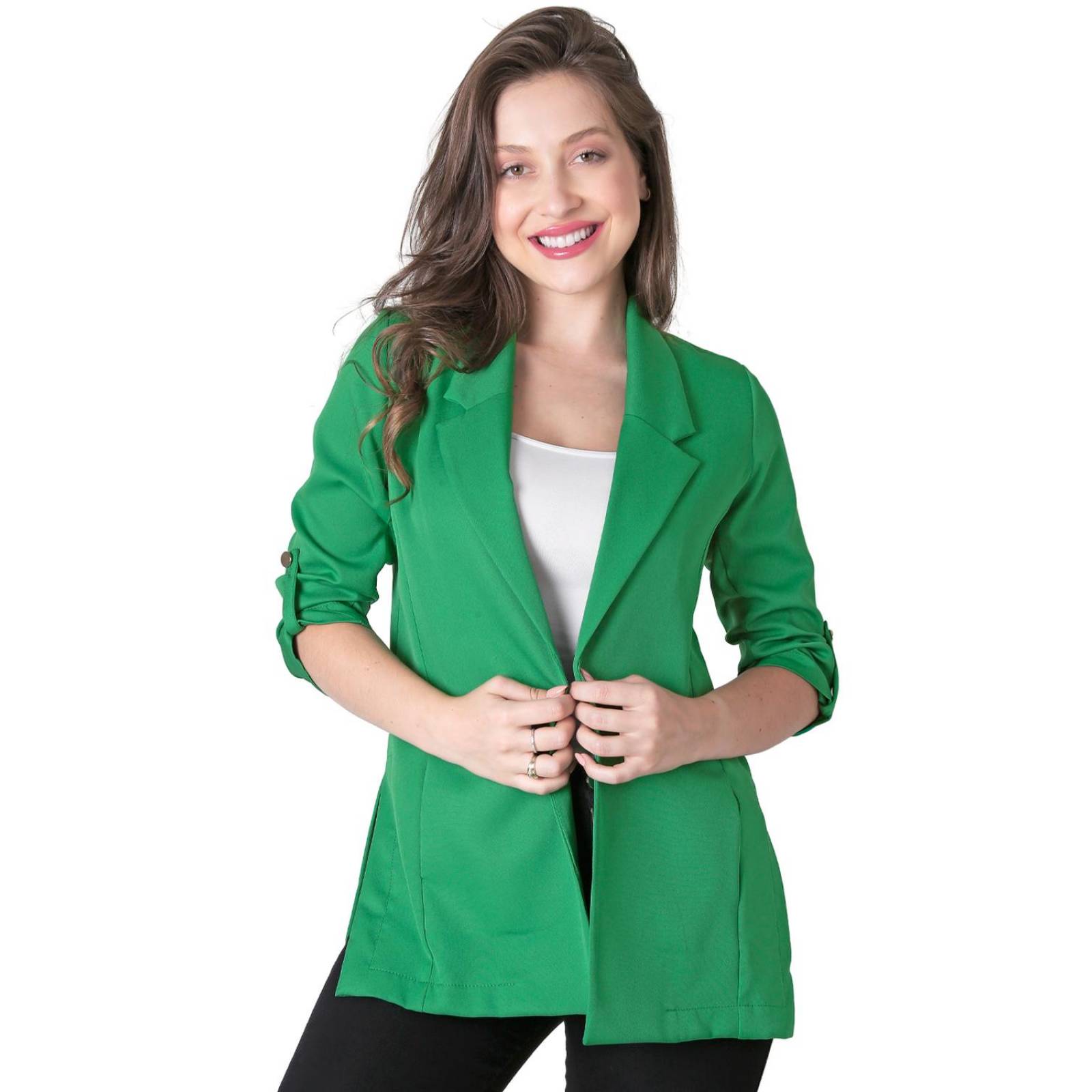 Saco Formal Blazer Mujer Verde Stfashion 79304602