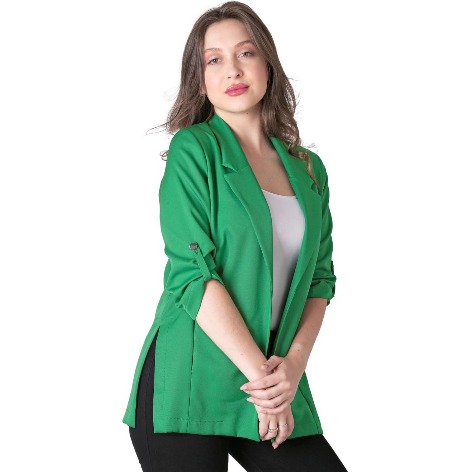 Saco Formal Blazer Mujer Verde Stfashion 79304602