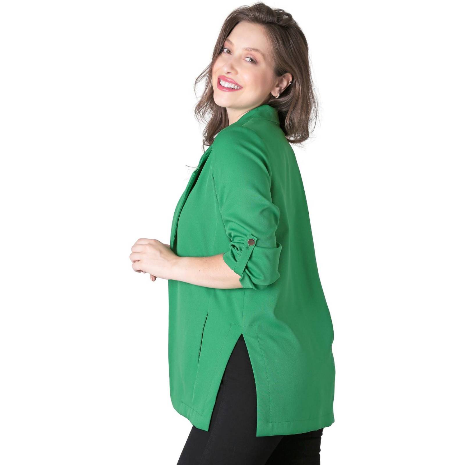 Saco Formal Blazer Mujer Verde Stfashion 79304602