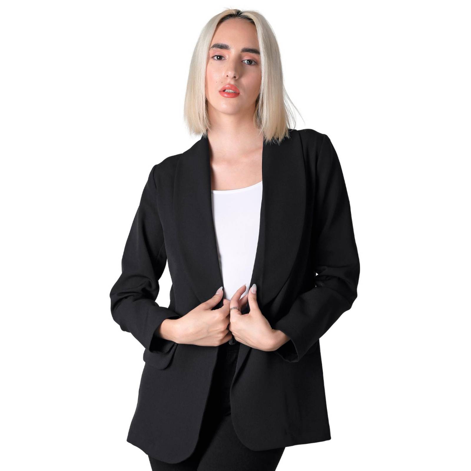 Saco Formal Blazer Mujer Negro Stfashion 72904623 