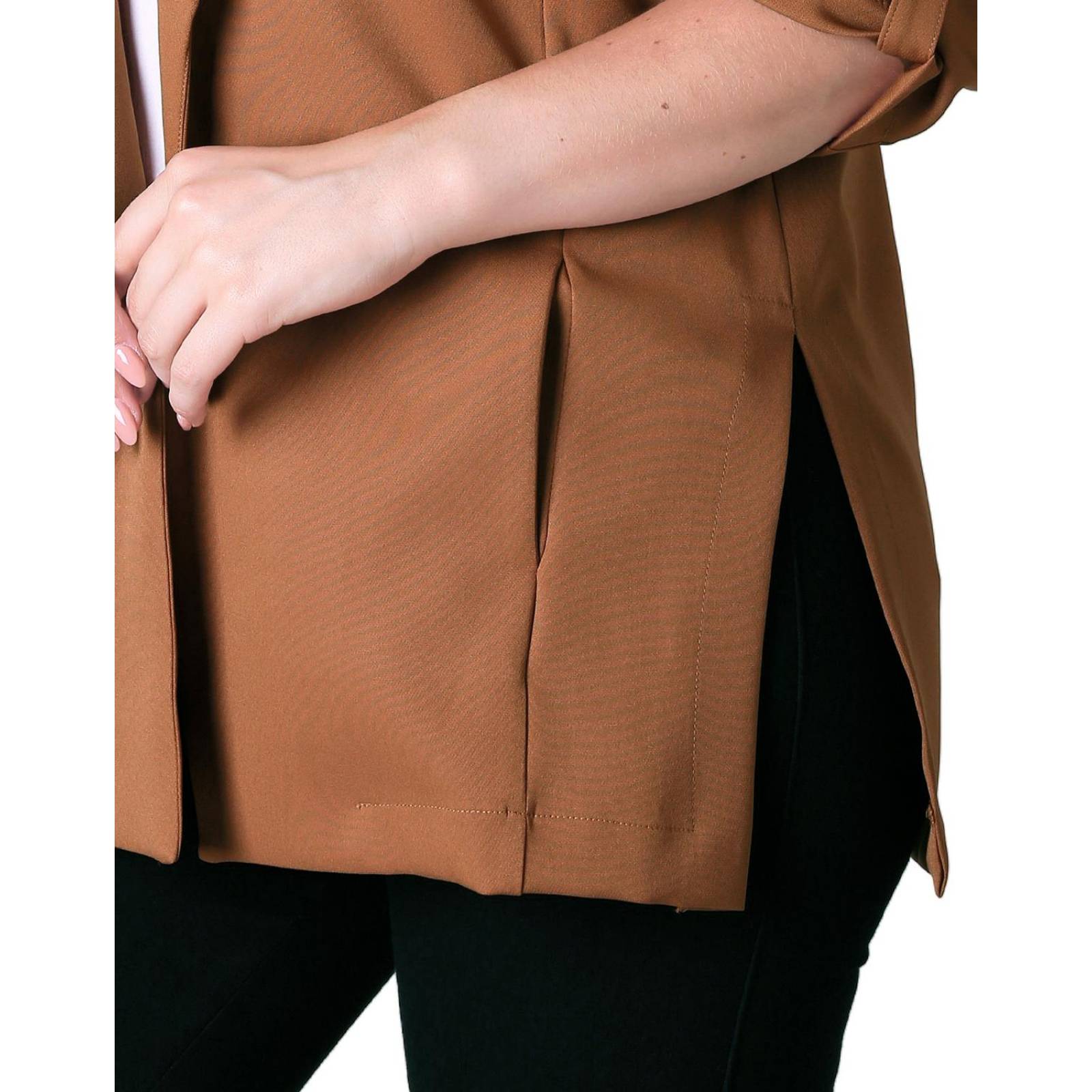 Saco Formal Blazer Mujer Café Stfashion 79304625 