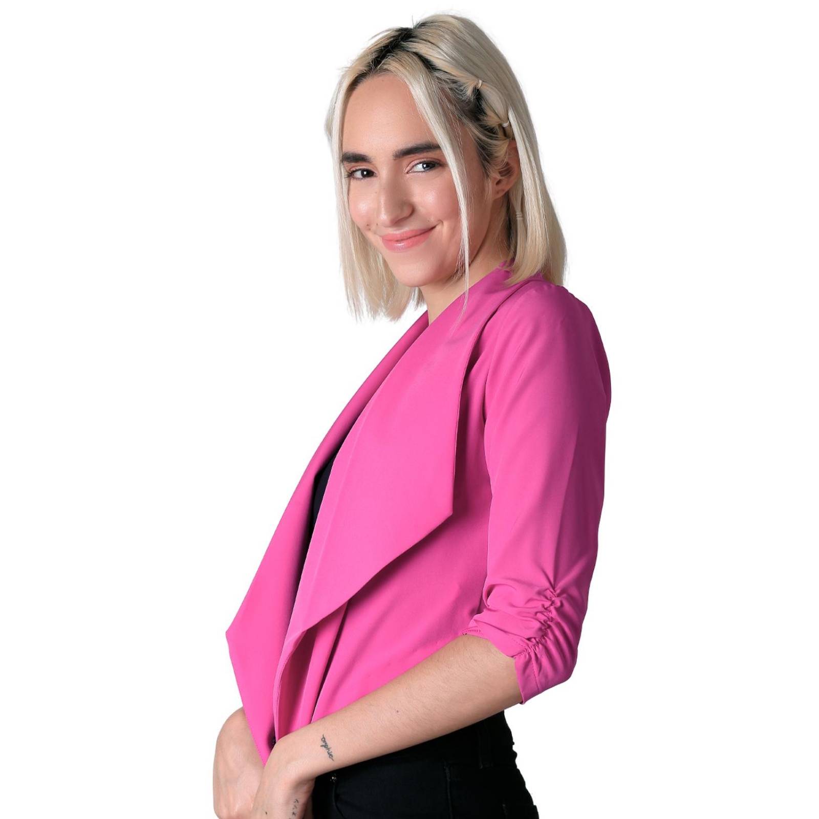 Saco Mujer Formal Blazer Rosa Stfashion 79304621 .