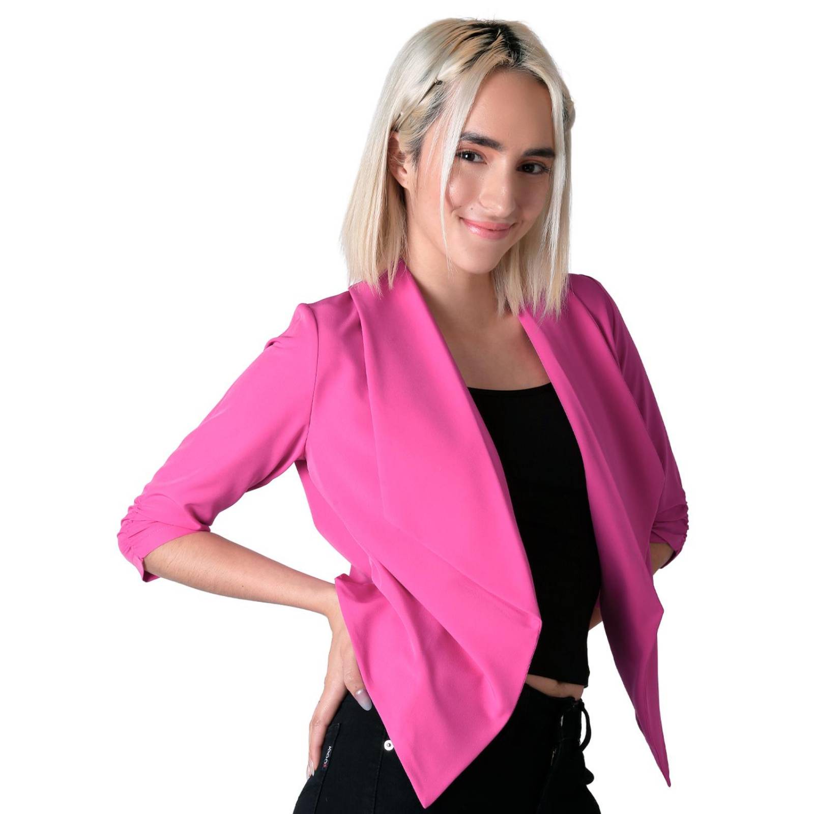 Saco Mujer Formal Blazer Rosa Stfashion 79304621 .