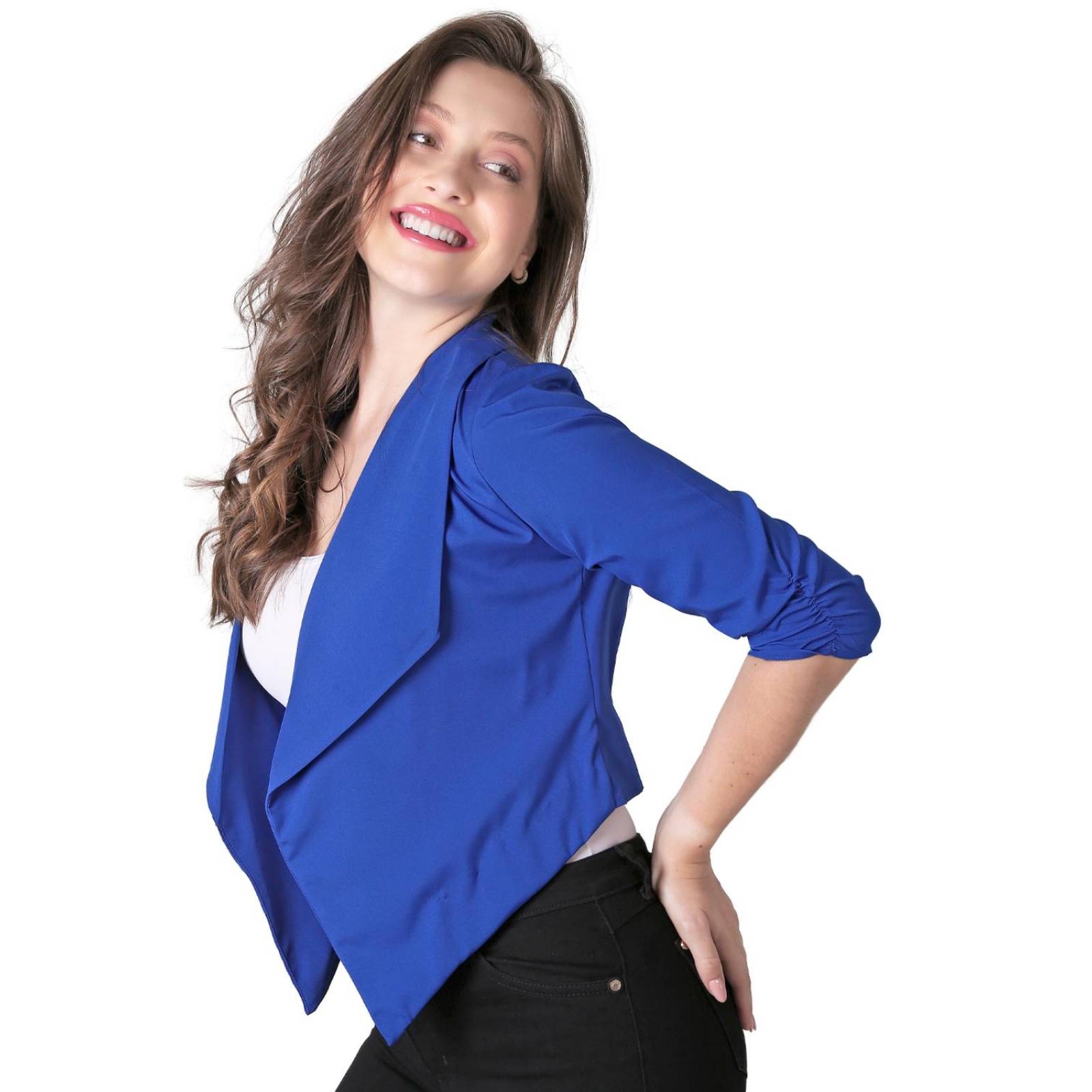 Saco Formal Blazer Mujer Azul Stfashion 79304622 