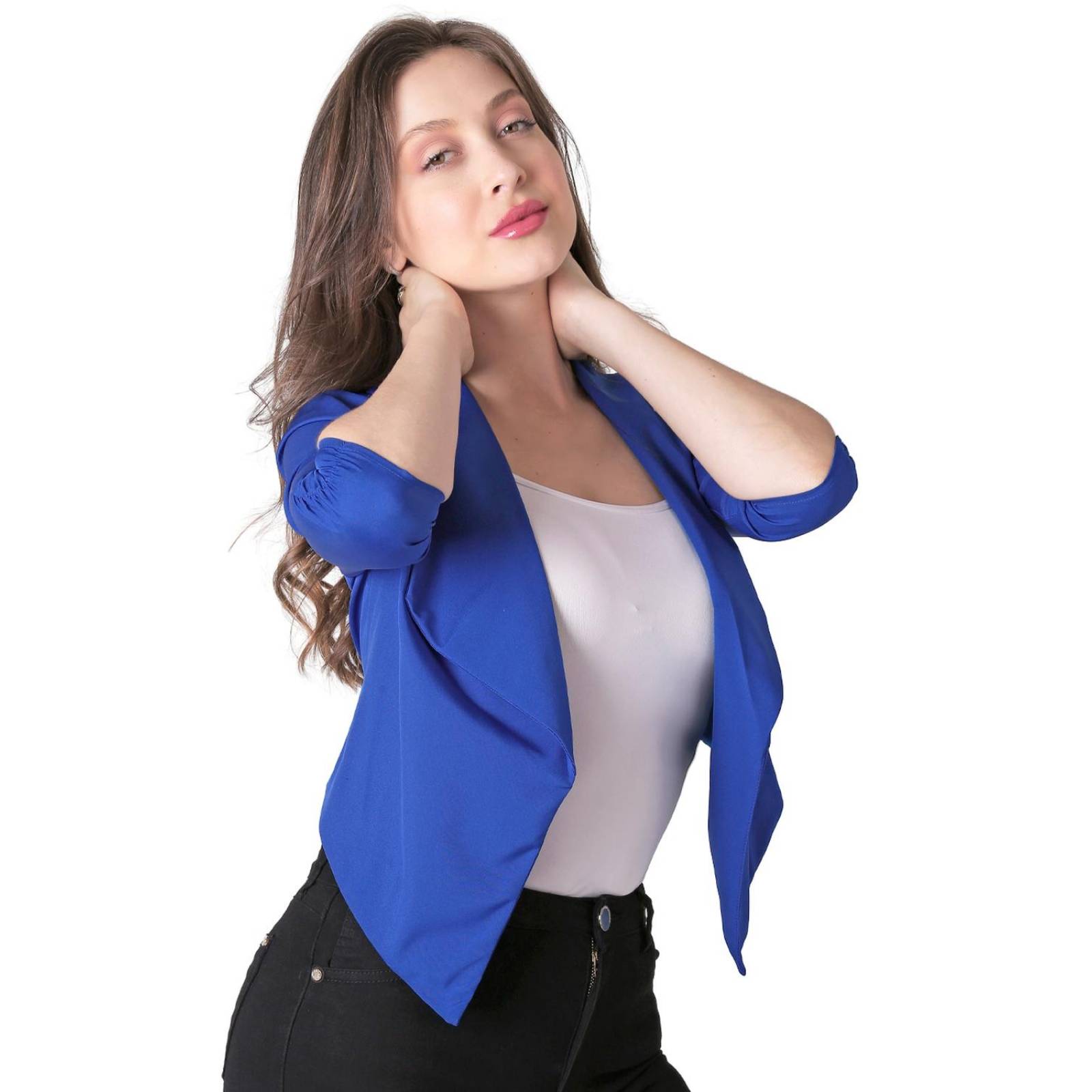 Saco Formal Blazer Mujer Azul Stfashion 79304622 