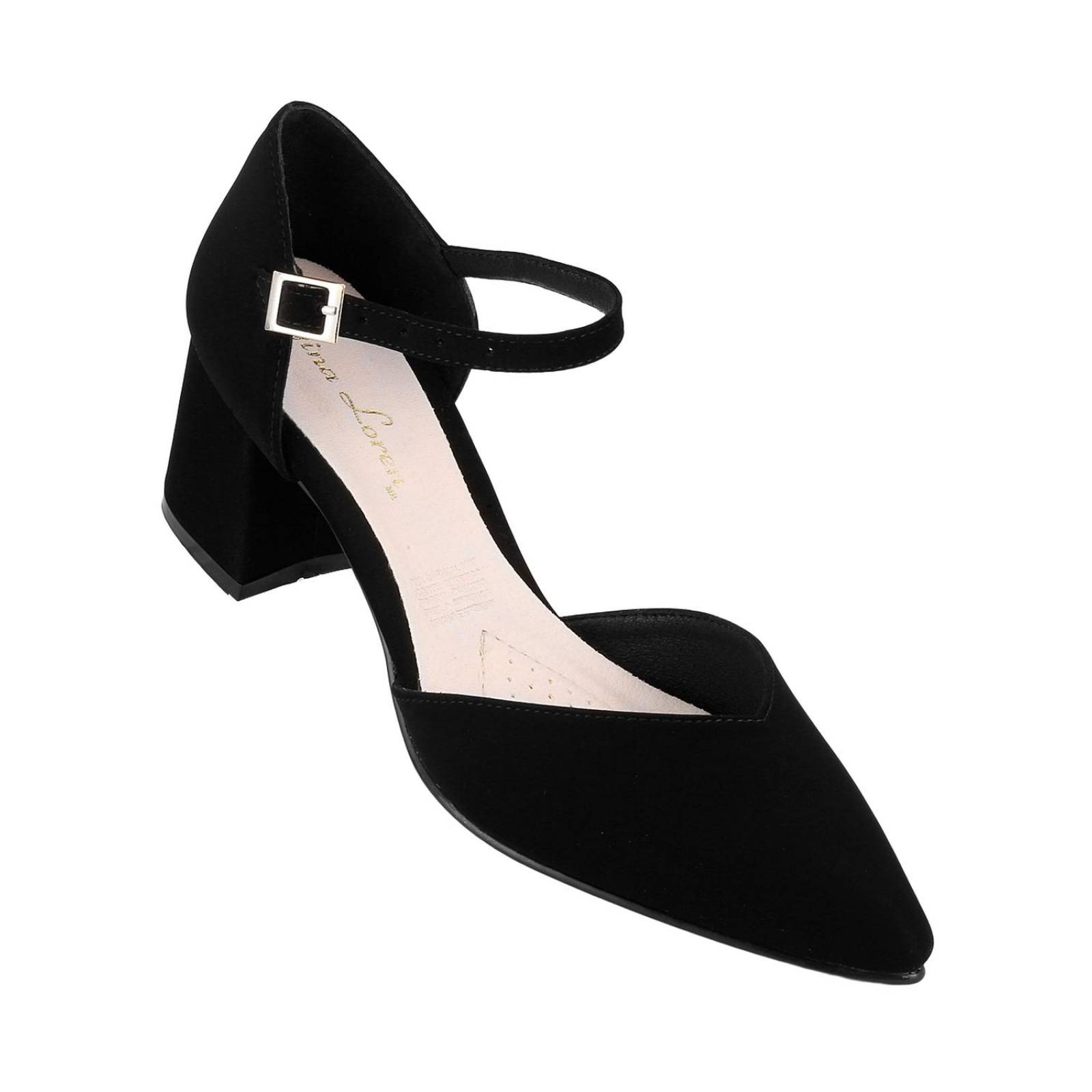 Zapatilla Mujer Tacón Negro Gina Loren 23803806