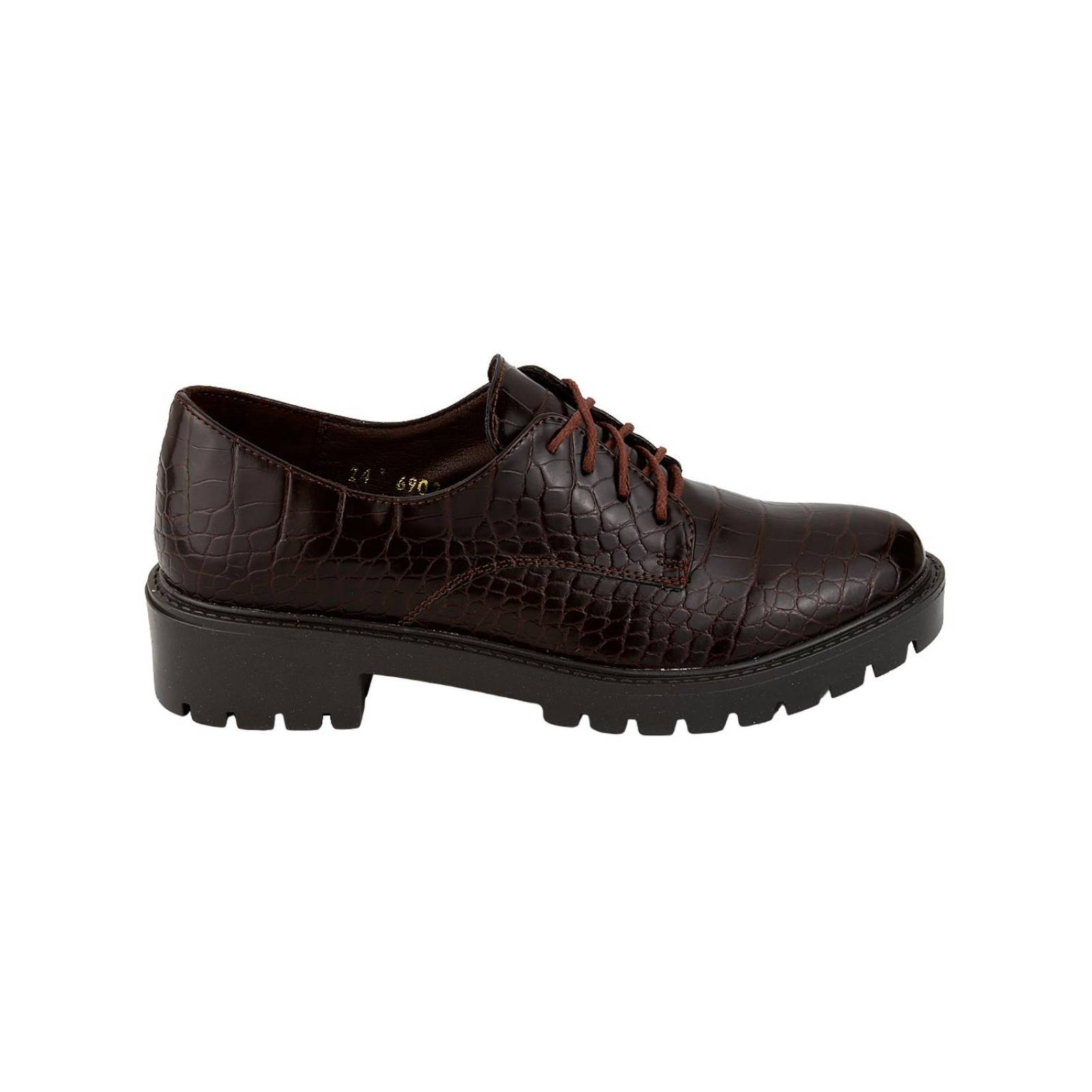 Zapato Mujer Oxford Casual Tacón Café Stfashion 09903801