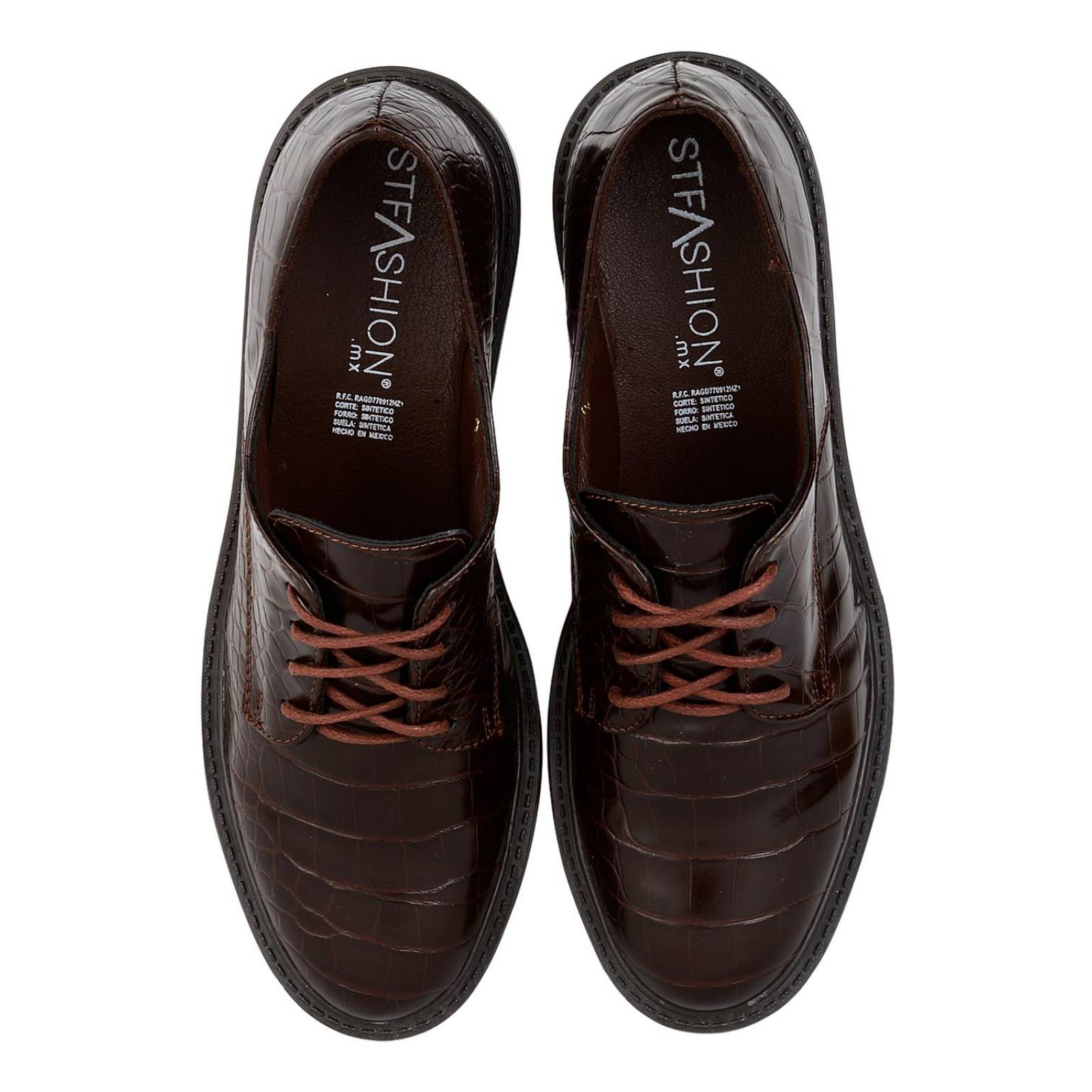 Zapato Mujer Oxford Casual Tacón Café Stfashion 09903801