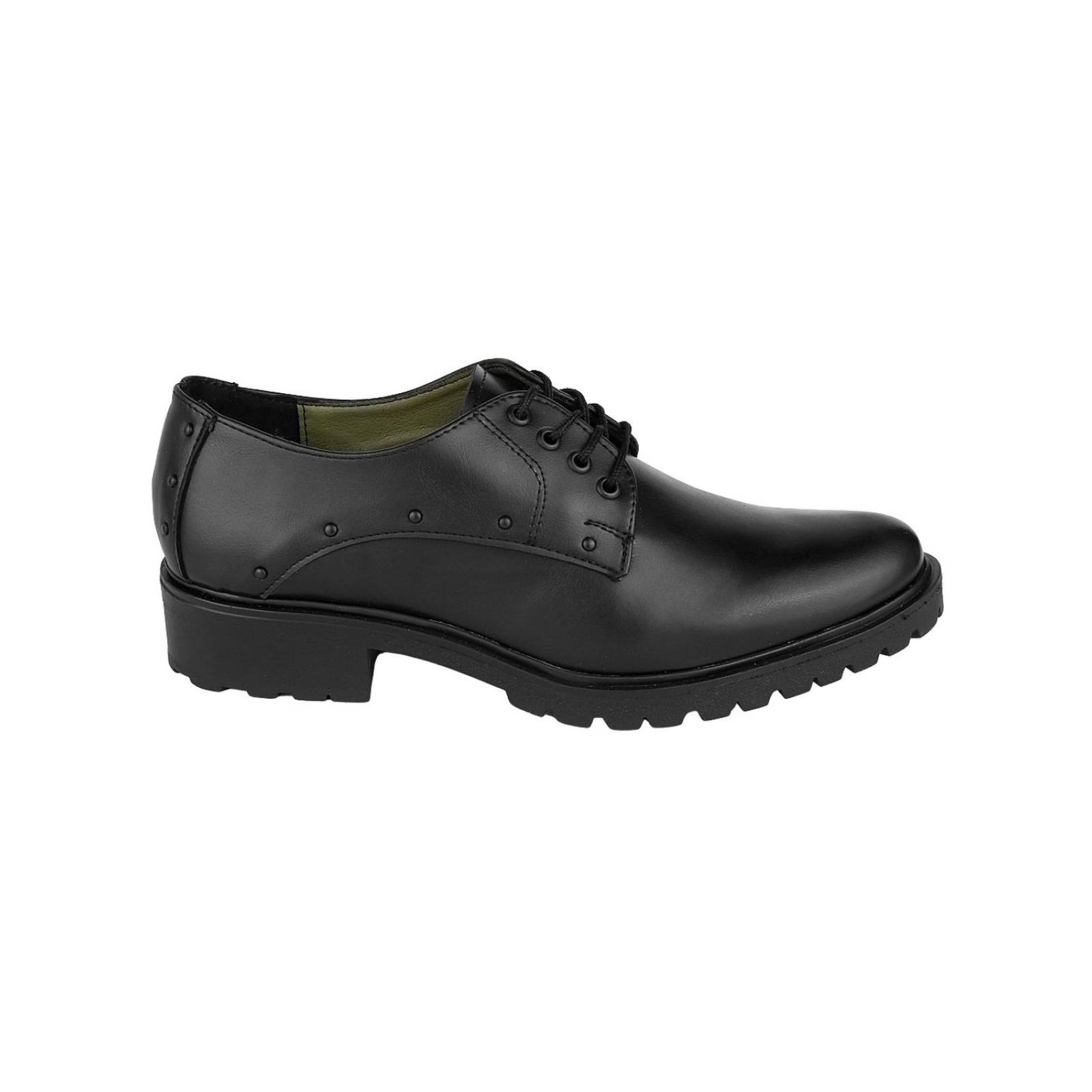 Zapato Mujer Oxford Vestir Tacón Negro Stfashion 12103800 