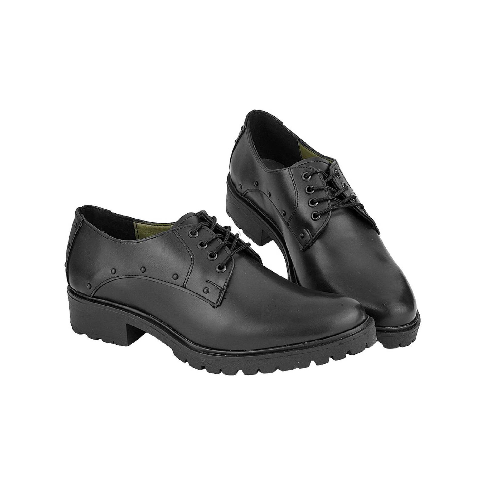 Zapato Mujer Oxford Vestir Tacón Negro Stfashion 12103800 