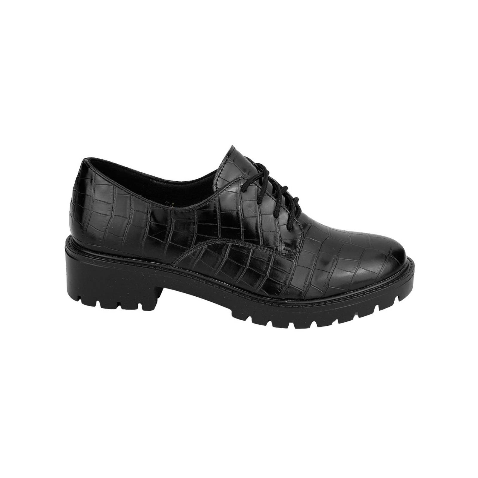 Zapato Mujer Oxford Vestir Tacón Negro Stfashion 09903800 