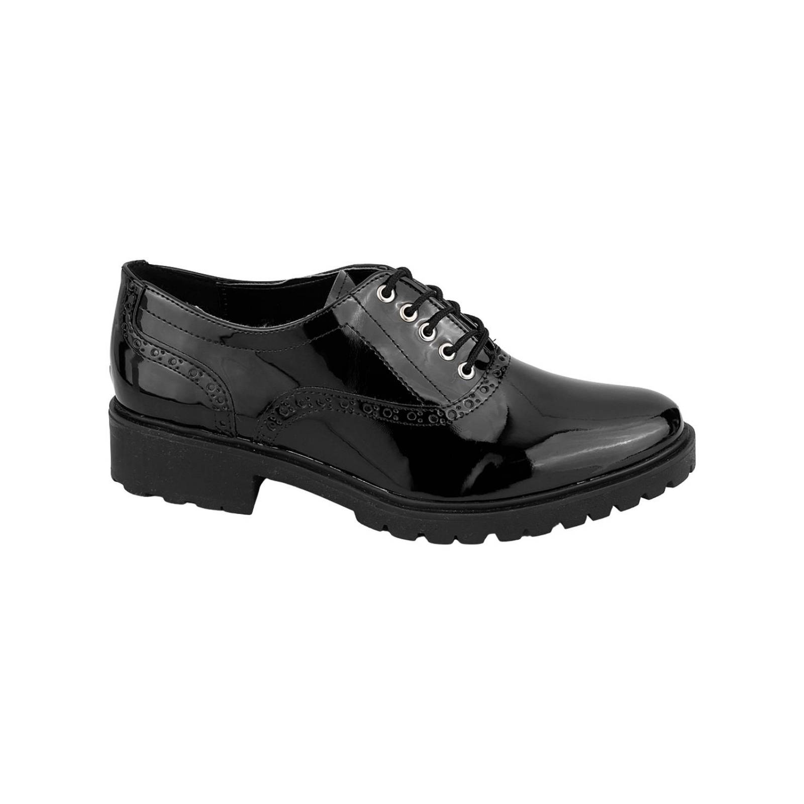 Zapato Mujer Oxford Vestir Tacón Negro Stfashion 12103801 