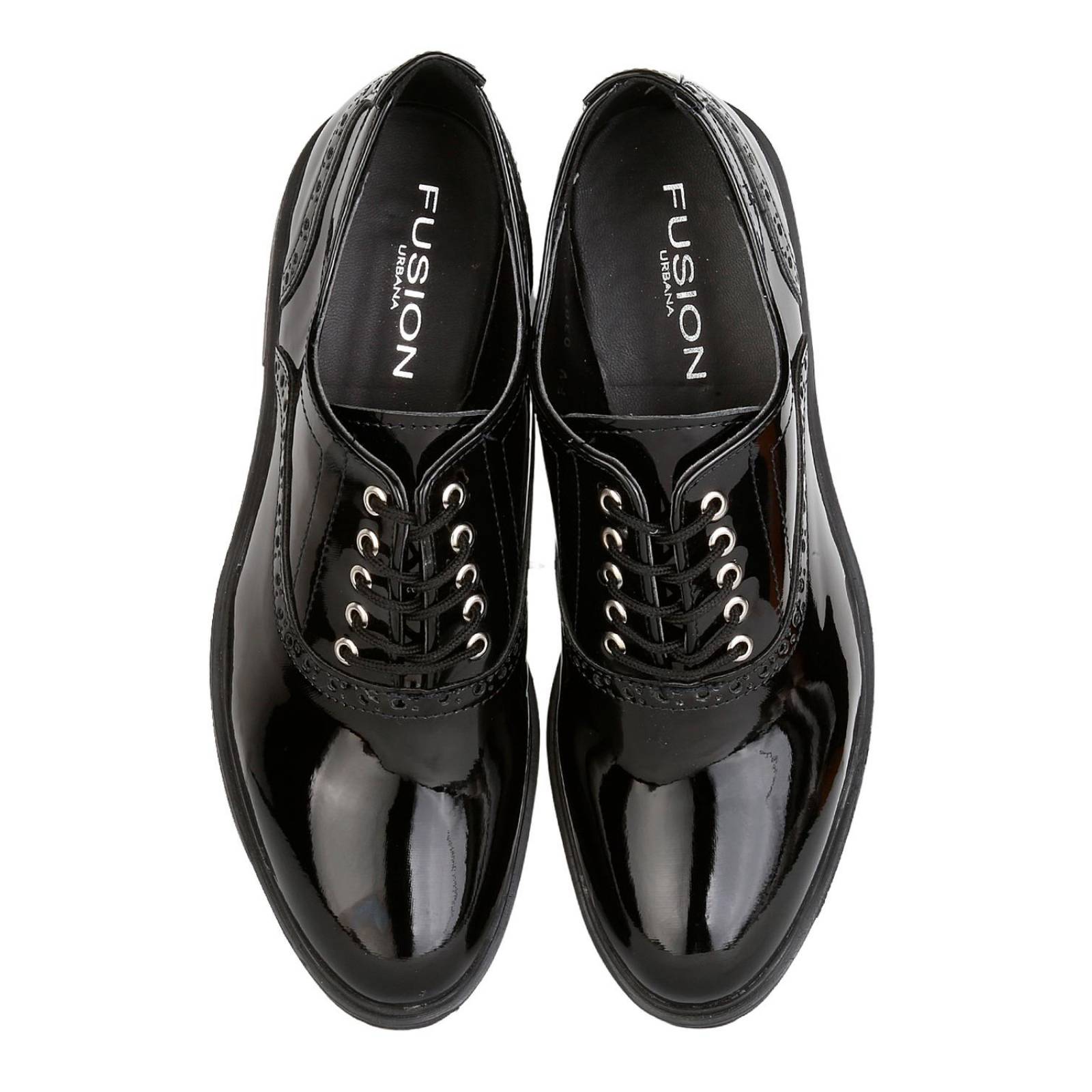 Zapato Mujer Oxford Vestir Tacón Negro Stfashion 12103801 