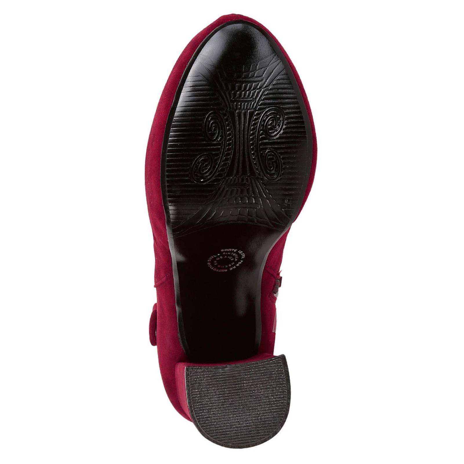 Botín Mujer Formal Tacón Vino Stfashion 03803901 