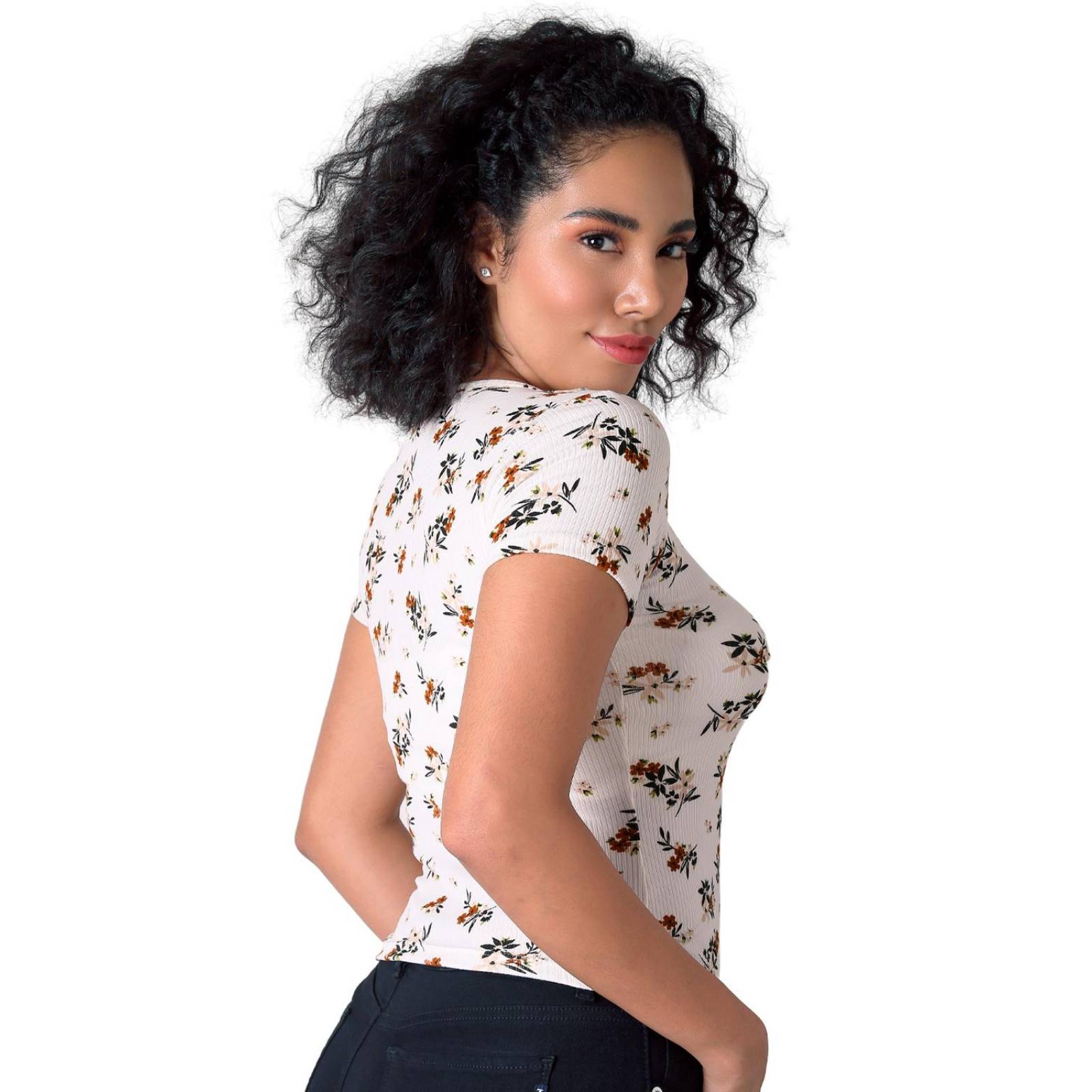 Playera Mujer Moda Camiseta Crema Stfashion 50904699 