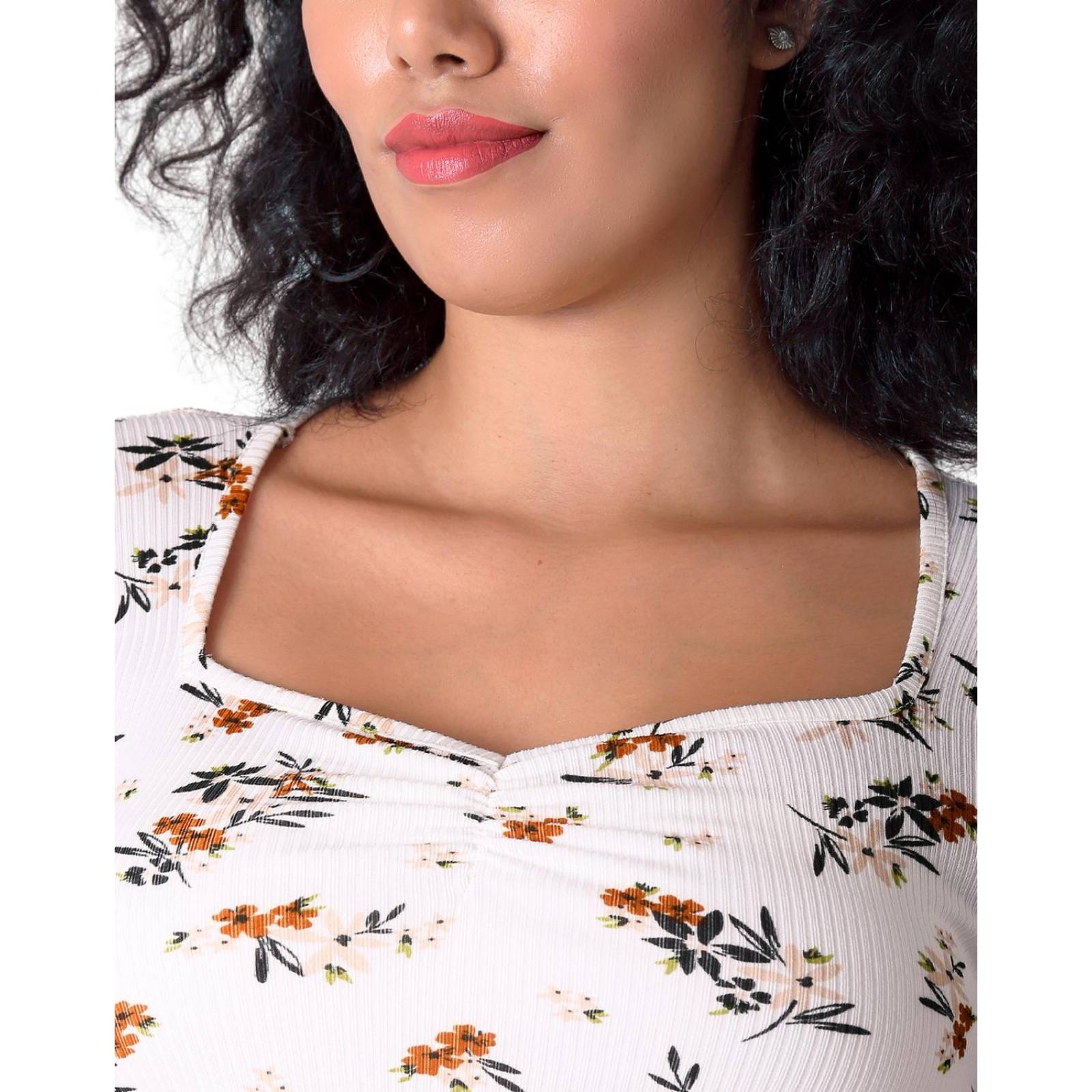 Playera Mujer Moda Camiseta Crema Stfashion 50904699 