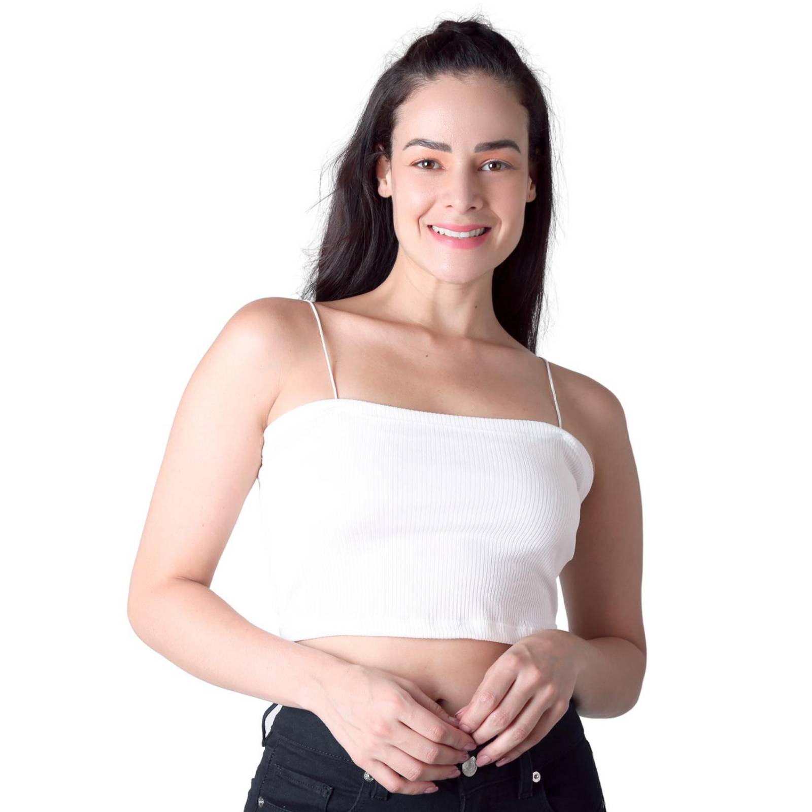 Playera Moda Top Mujer Crema Stfashion 50004658 