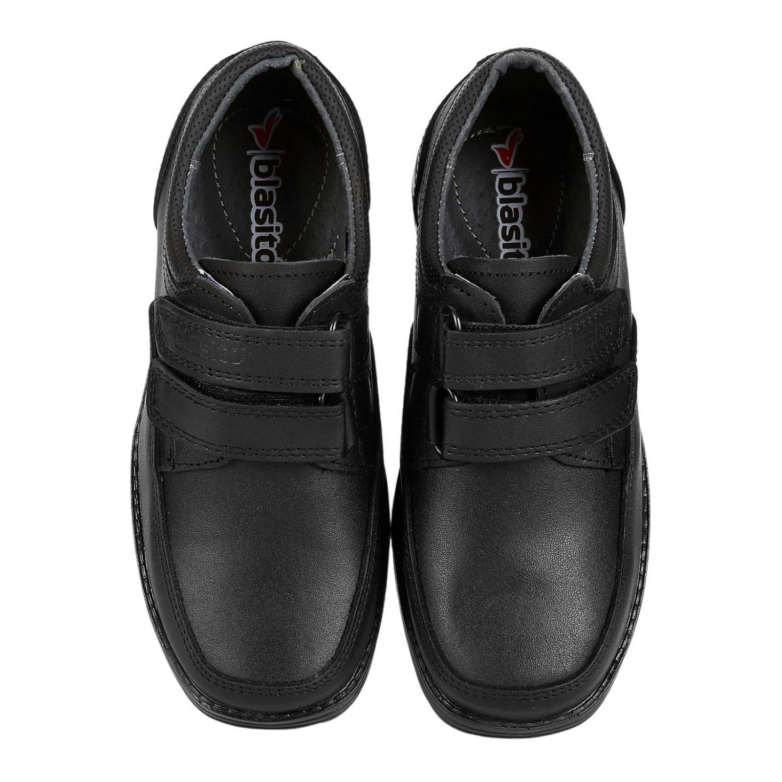 Zapato Niño Escolar Negro Piel Blasito 10603801 