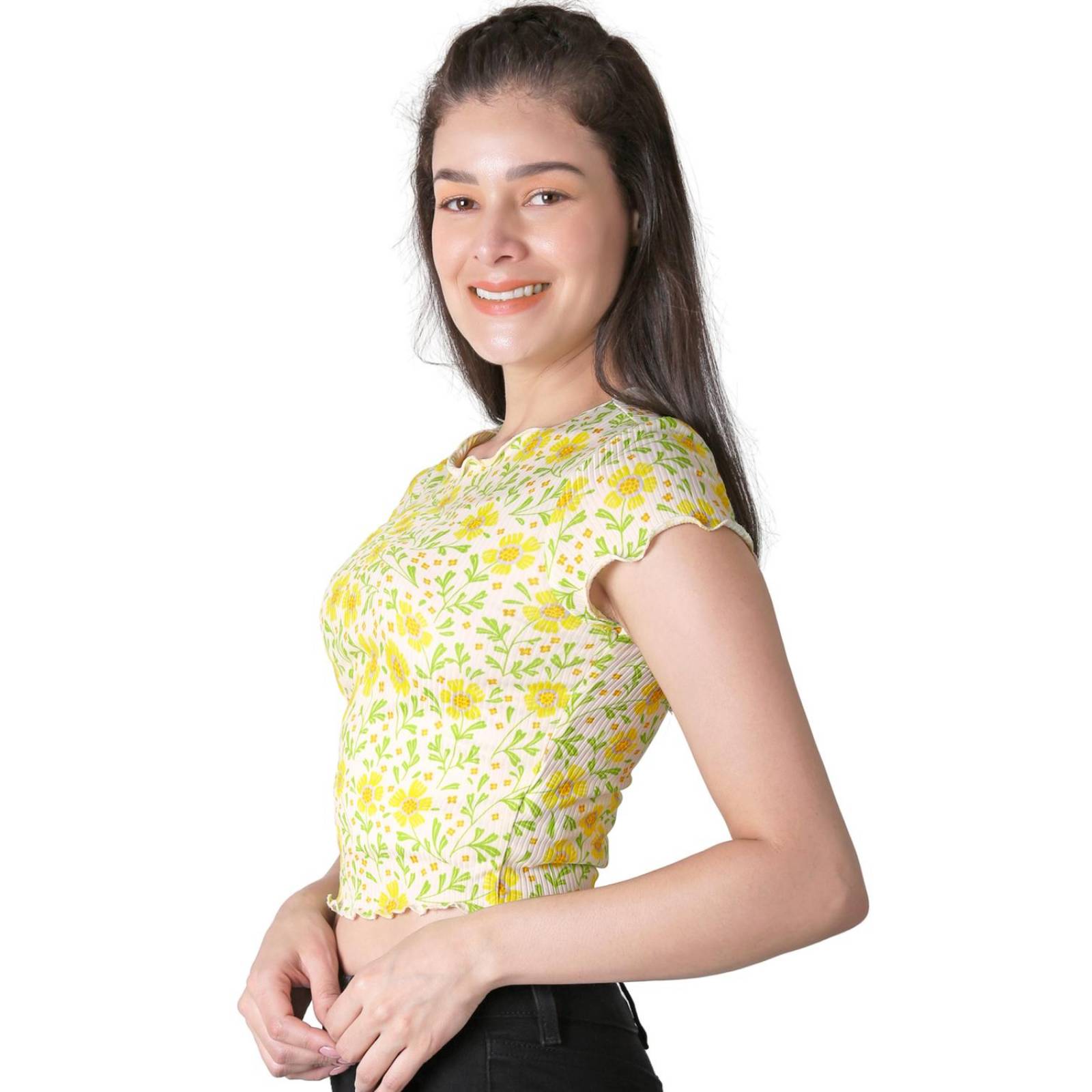 Playera Mujer Moda Camiseta Amarillo Stfashion 72604709 .