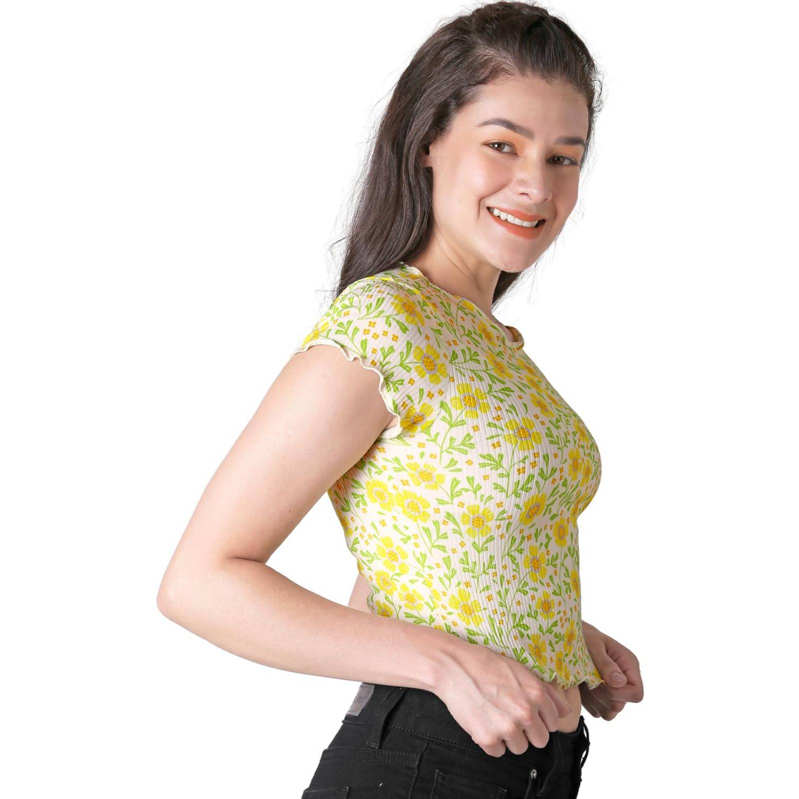 Playera Mujer Moda Camiseta Amarillo Stfashion 72604709 .