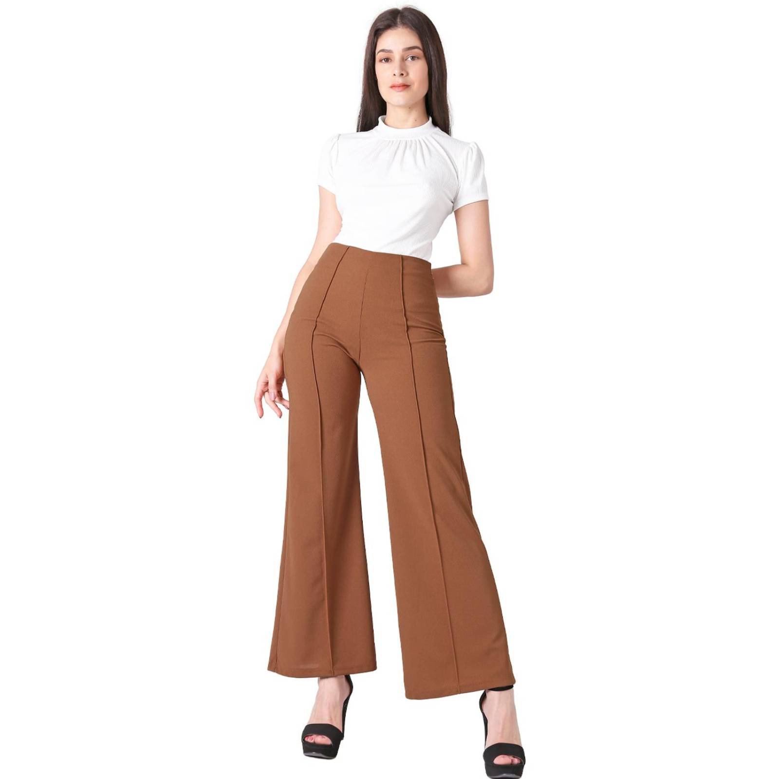 Pantalón Mujer Moda Café Stfashion 72904645 .