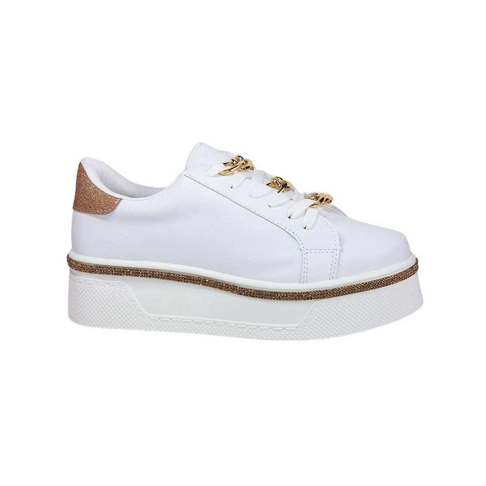Tenis Mujer Casual Plataforma Blanco Stfashion 16903906 