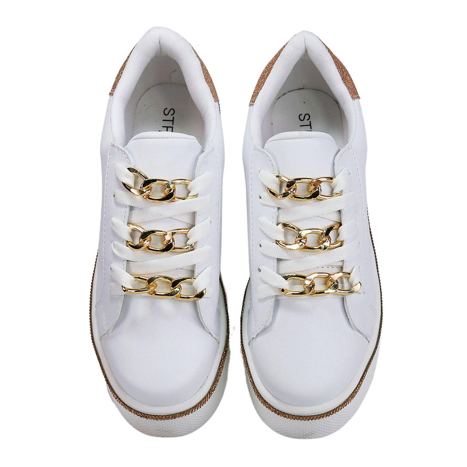Tenis Mujer Casual Plataforma Blanco Stfashion 16903906 